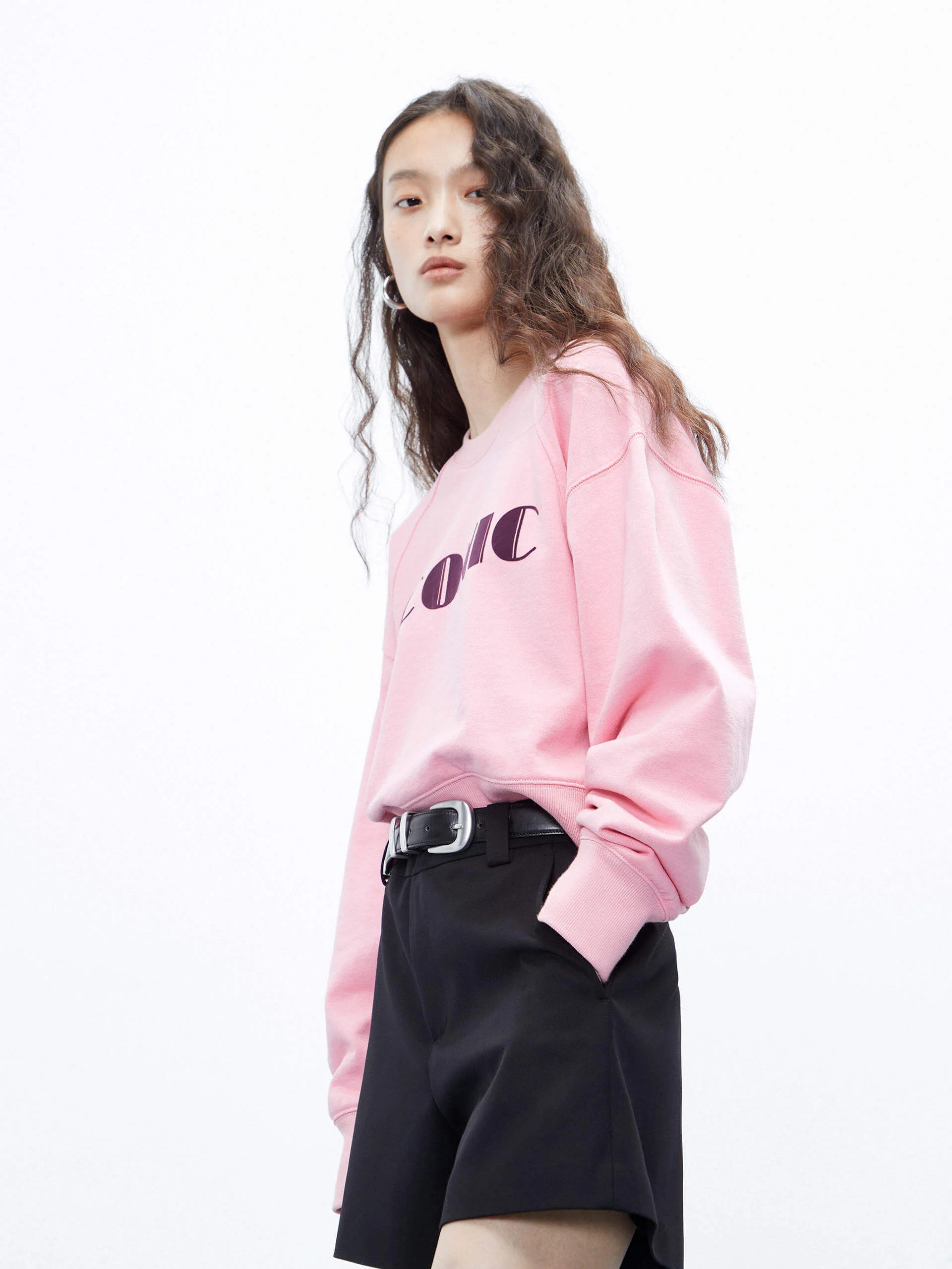 Letter Print Cotton Sweatshirt - Image 24