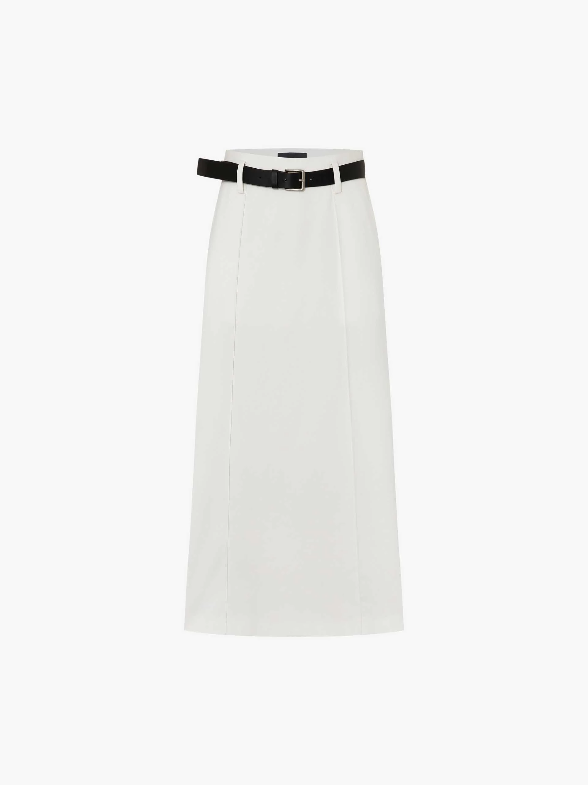 Include Belt Back Slit Maxi Skirt - Image 5