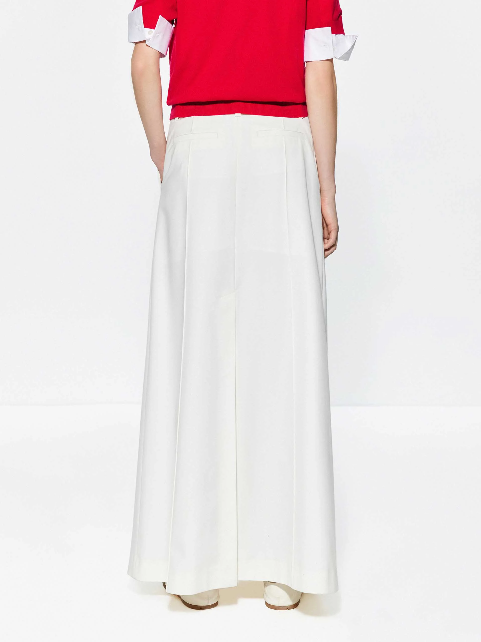 Include Belt Back Slit Maxi Skirt - Image 6