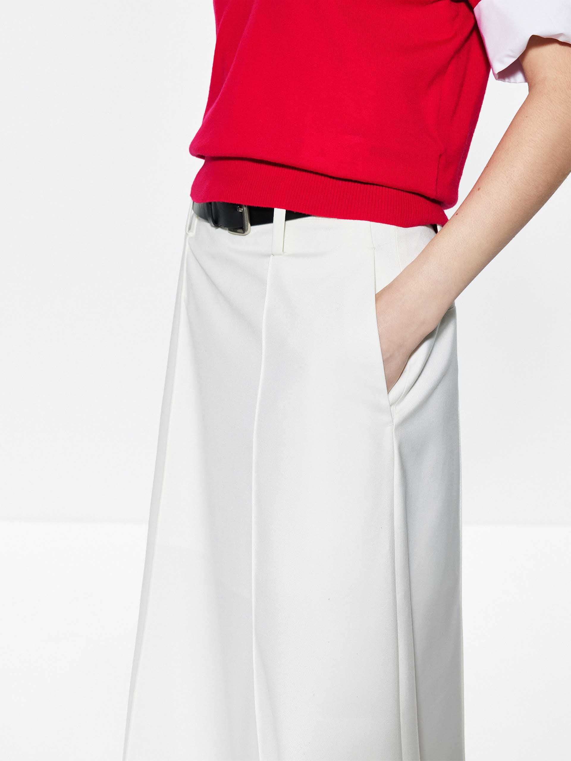 Include Belt Back Slit Maxi Skirt - Image 7