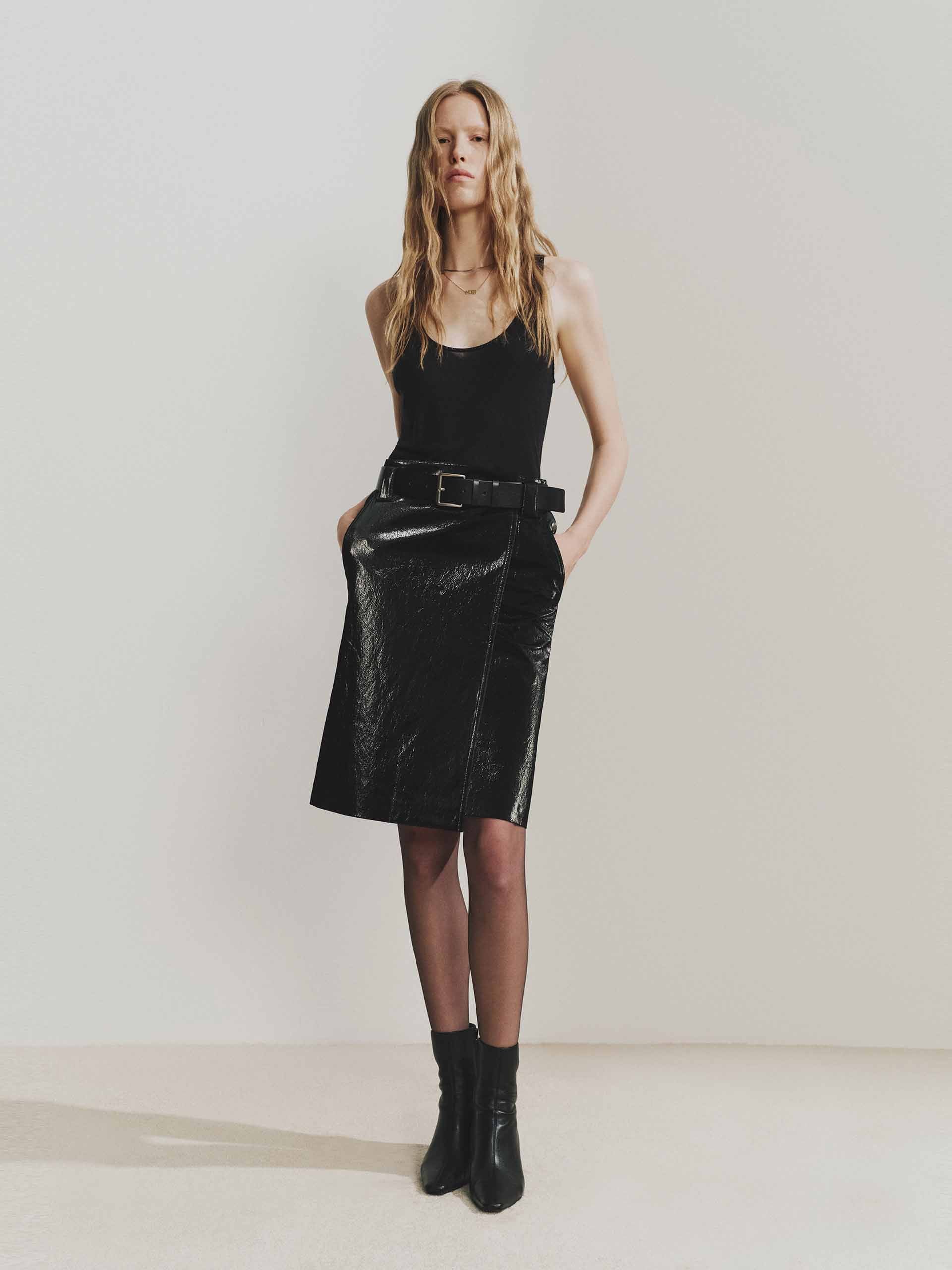 Include Belt Leather Skirt - Image 2