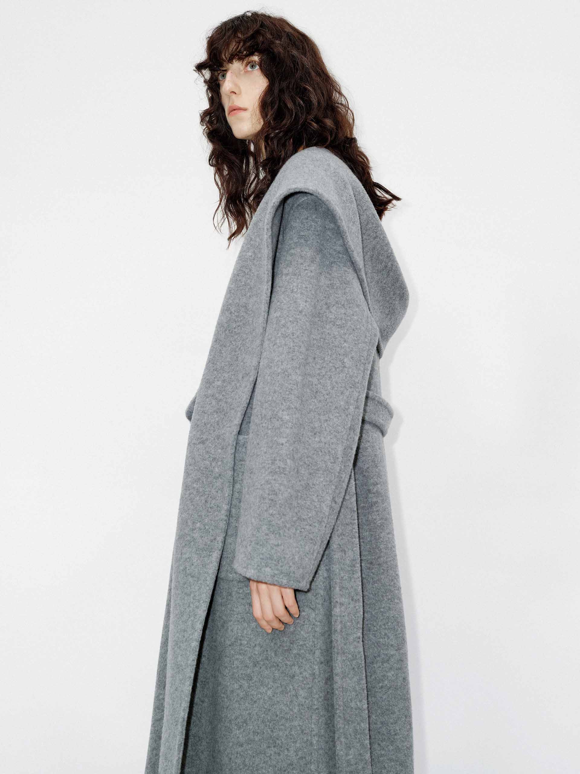 Include Belt Merino Wool Coat - Image 3