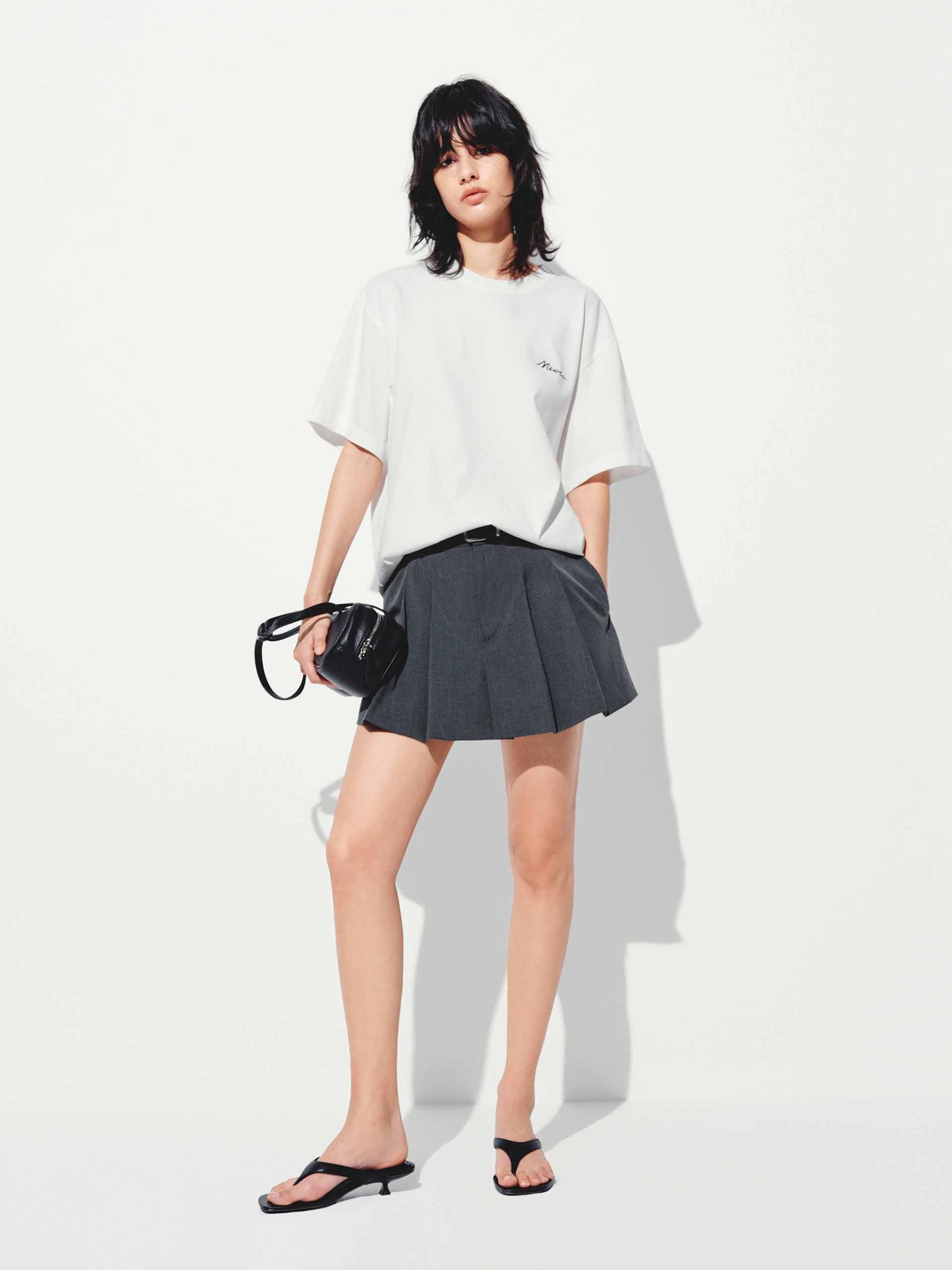 Include Belt Pleated Mini Skirt - Image 2