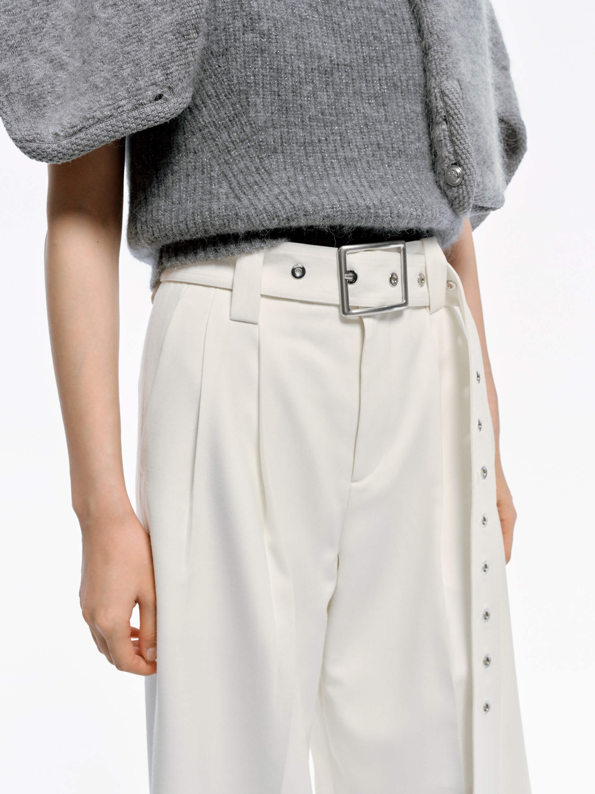 Include Belt Wide Leg Pants - Image 11