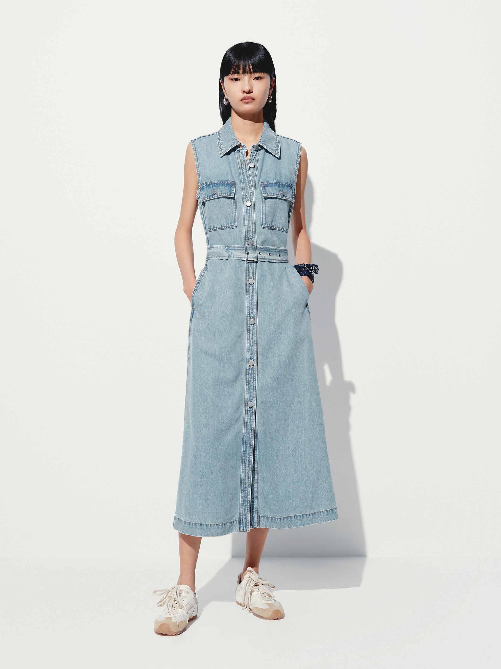 Include Belted Midi Dress