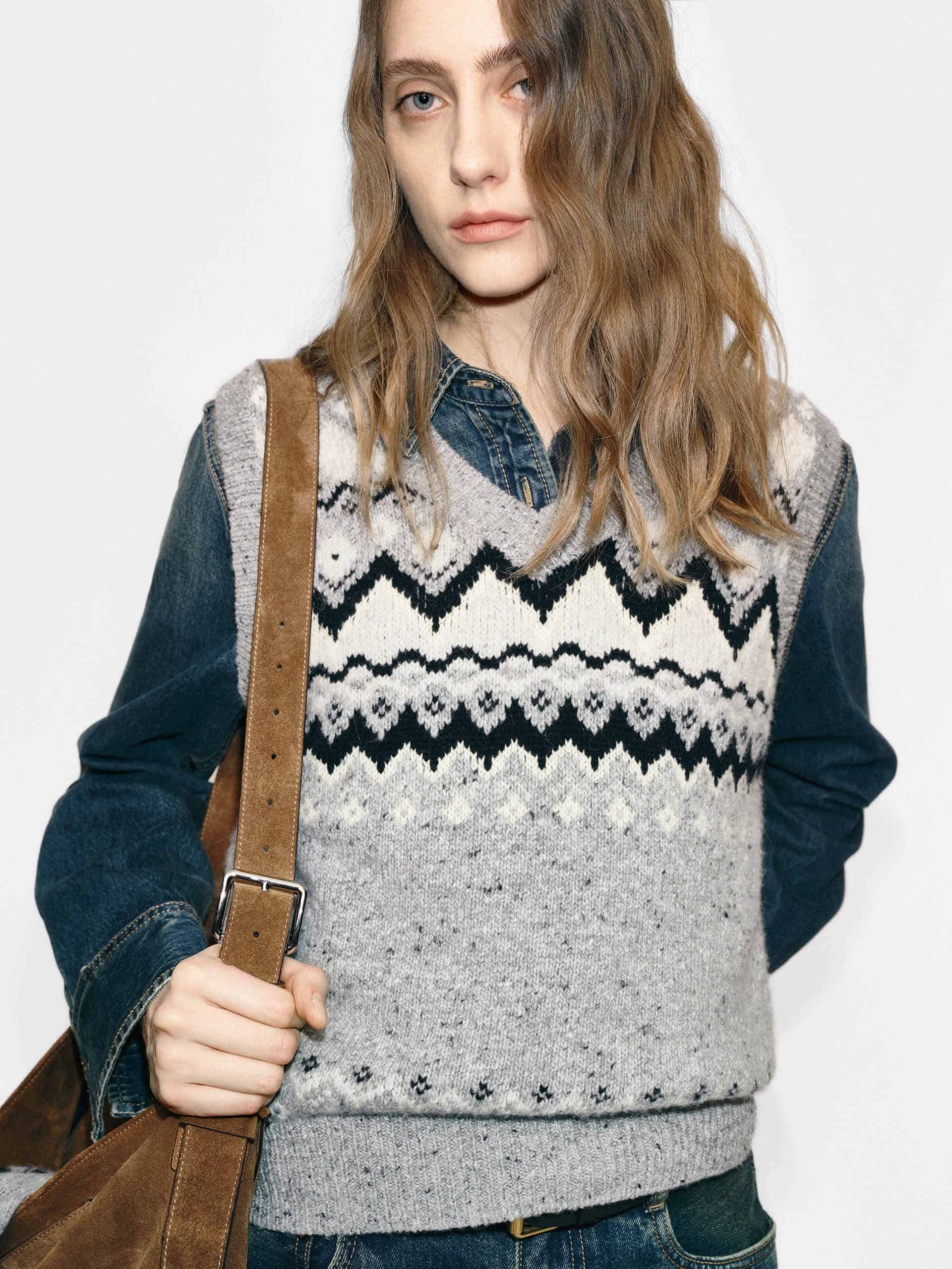 Included Alpaca Fair Isle Vest - Image 8