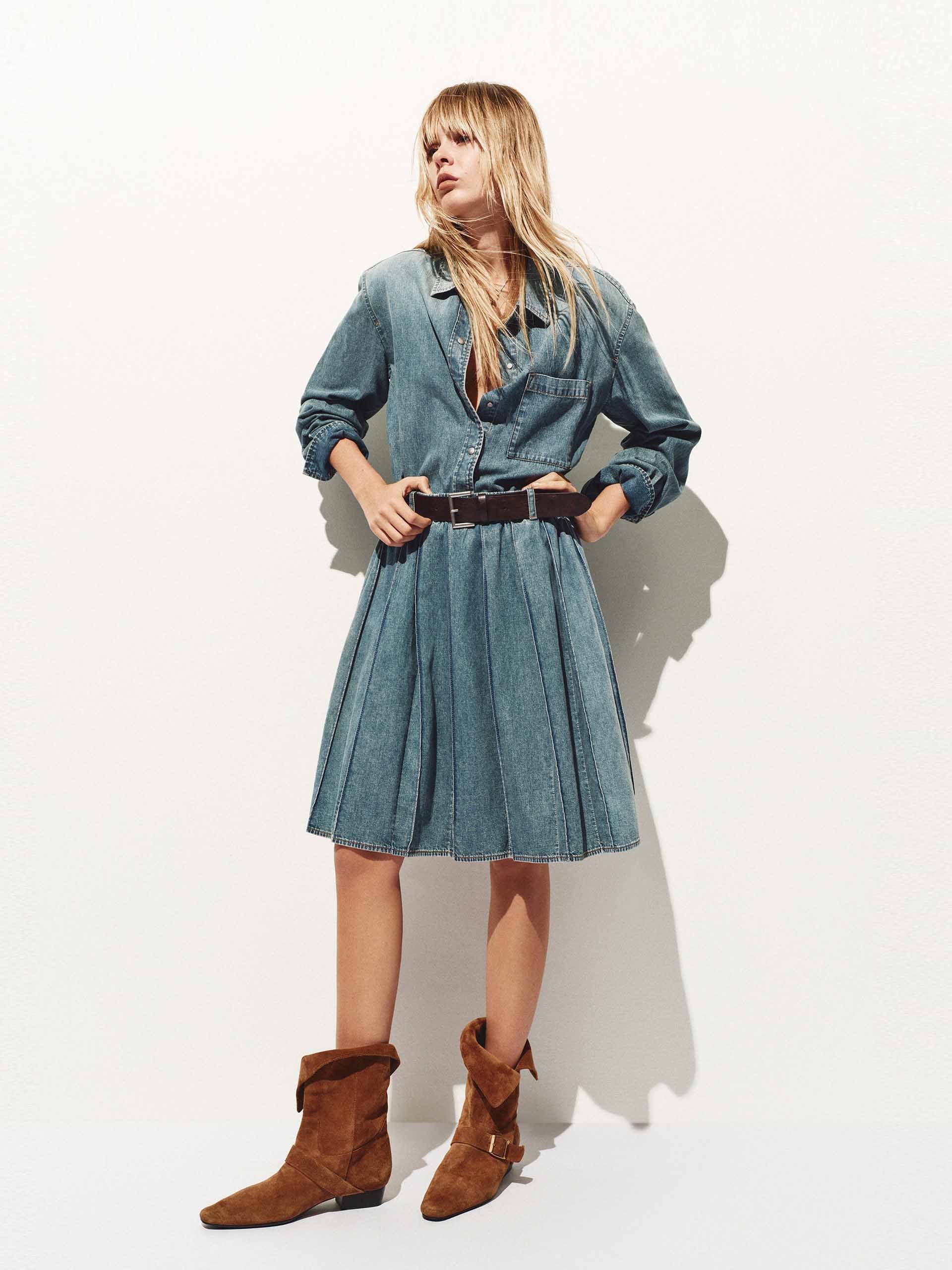 Included Belt Shirt Dress - Image 2