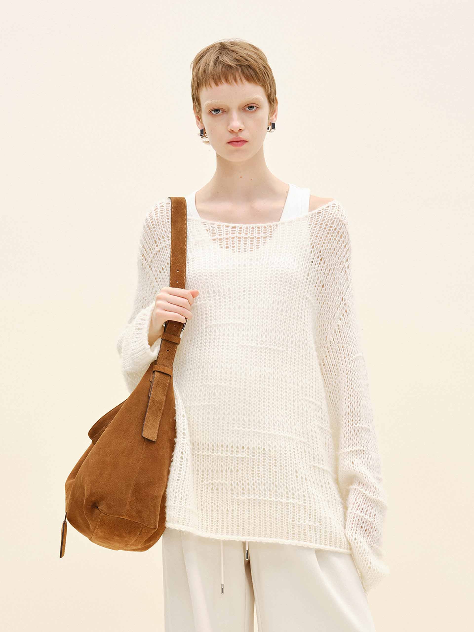 Included Linen Crochet Sweater - Image 3