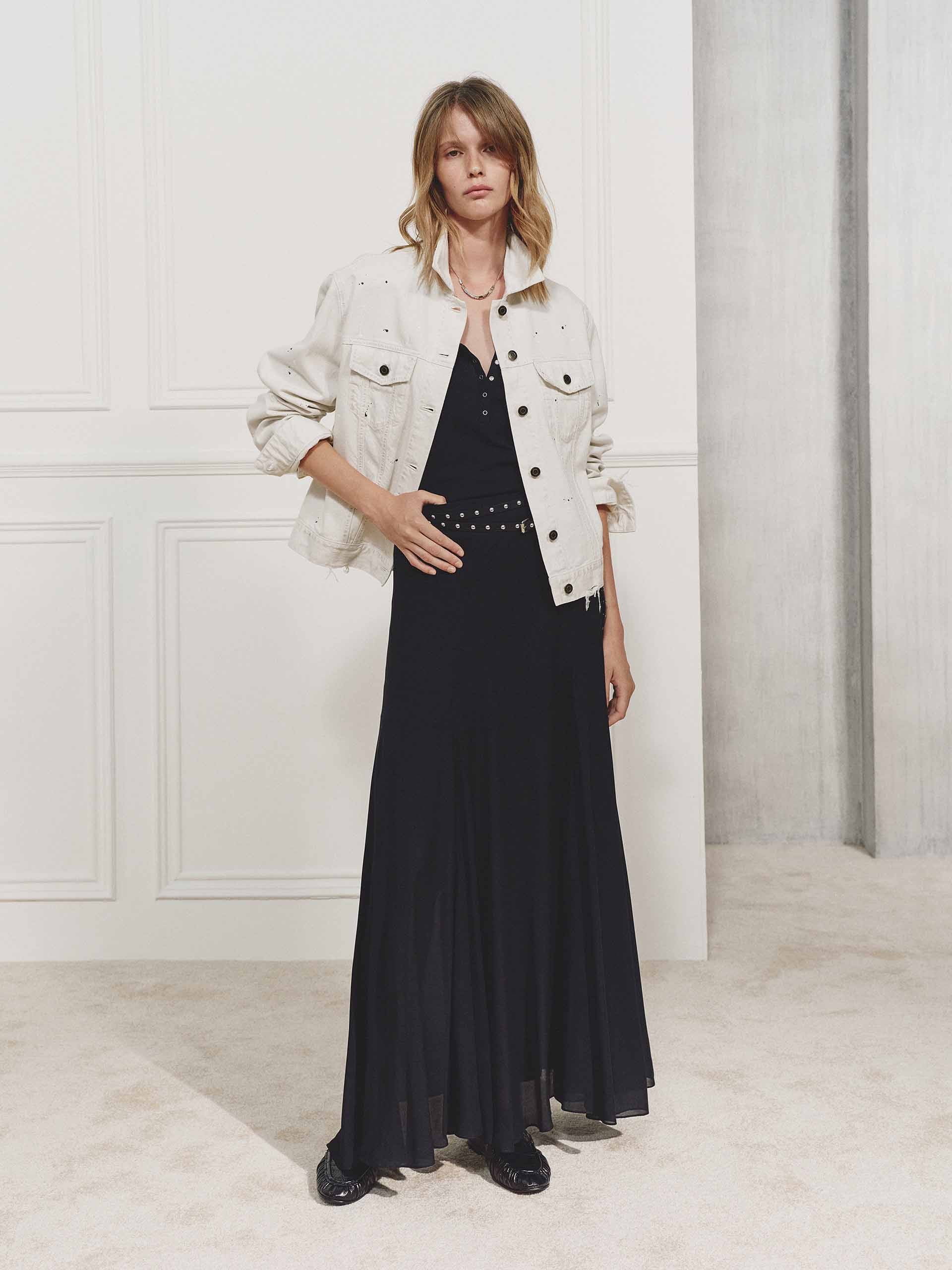 Ink-Speckled Cotton Linen Jacket - Image 2