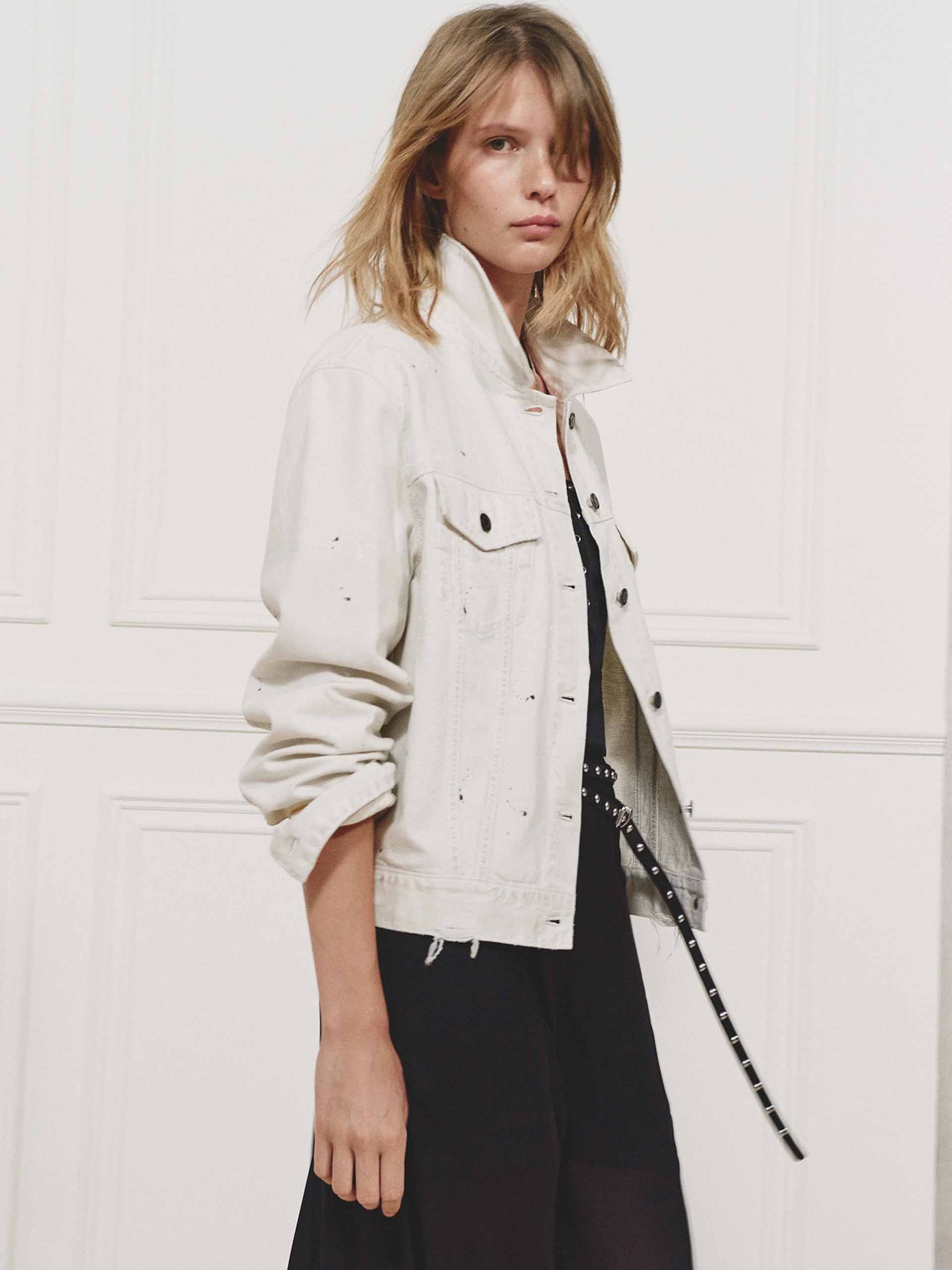 Ink-Speckled Cotton Linen Jacket - Image 6