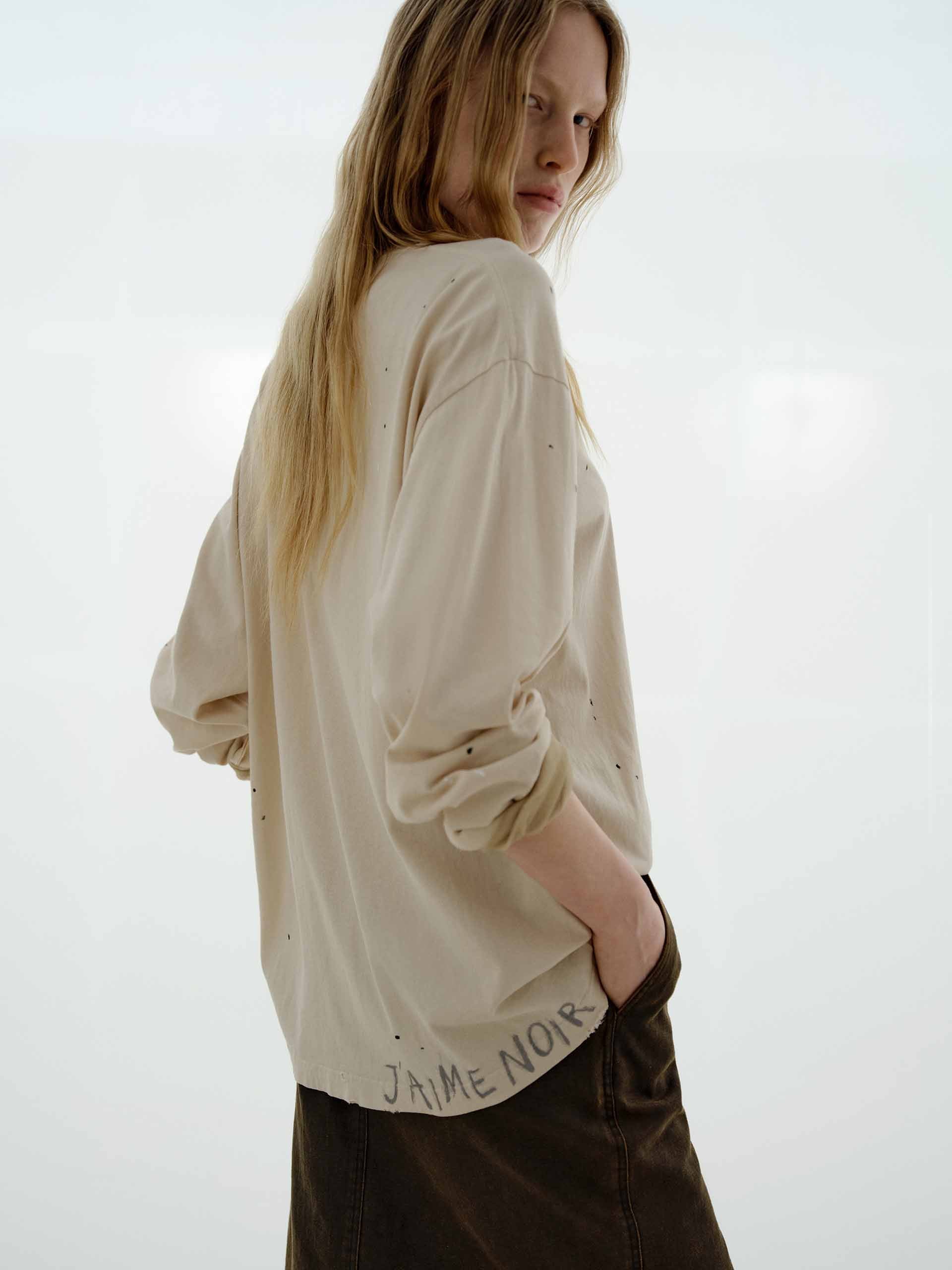 Ink-splashed Cotton T-shirt - Image 7