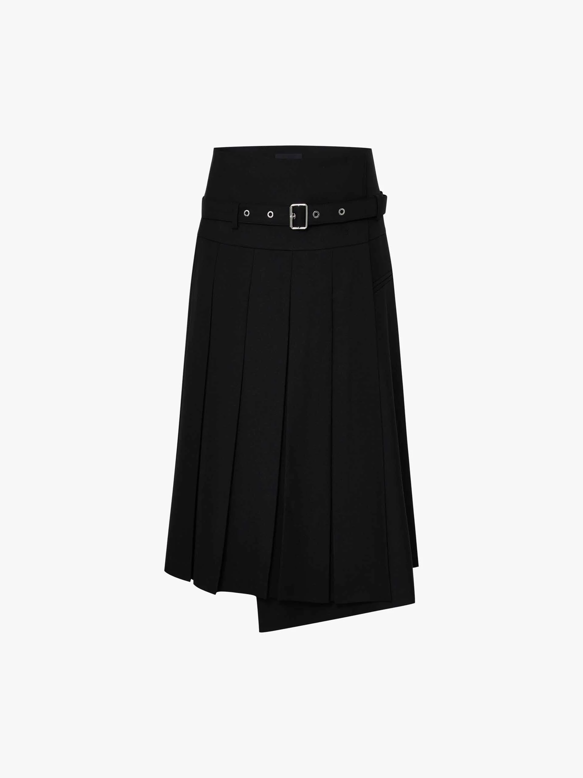 Irregular Hem Pleated Skirt - Image 5