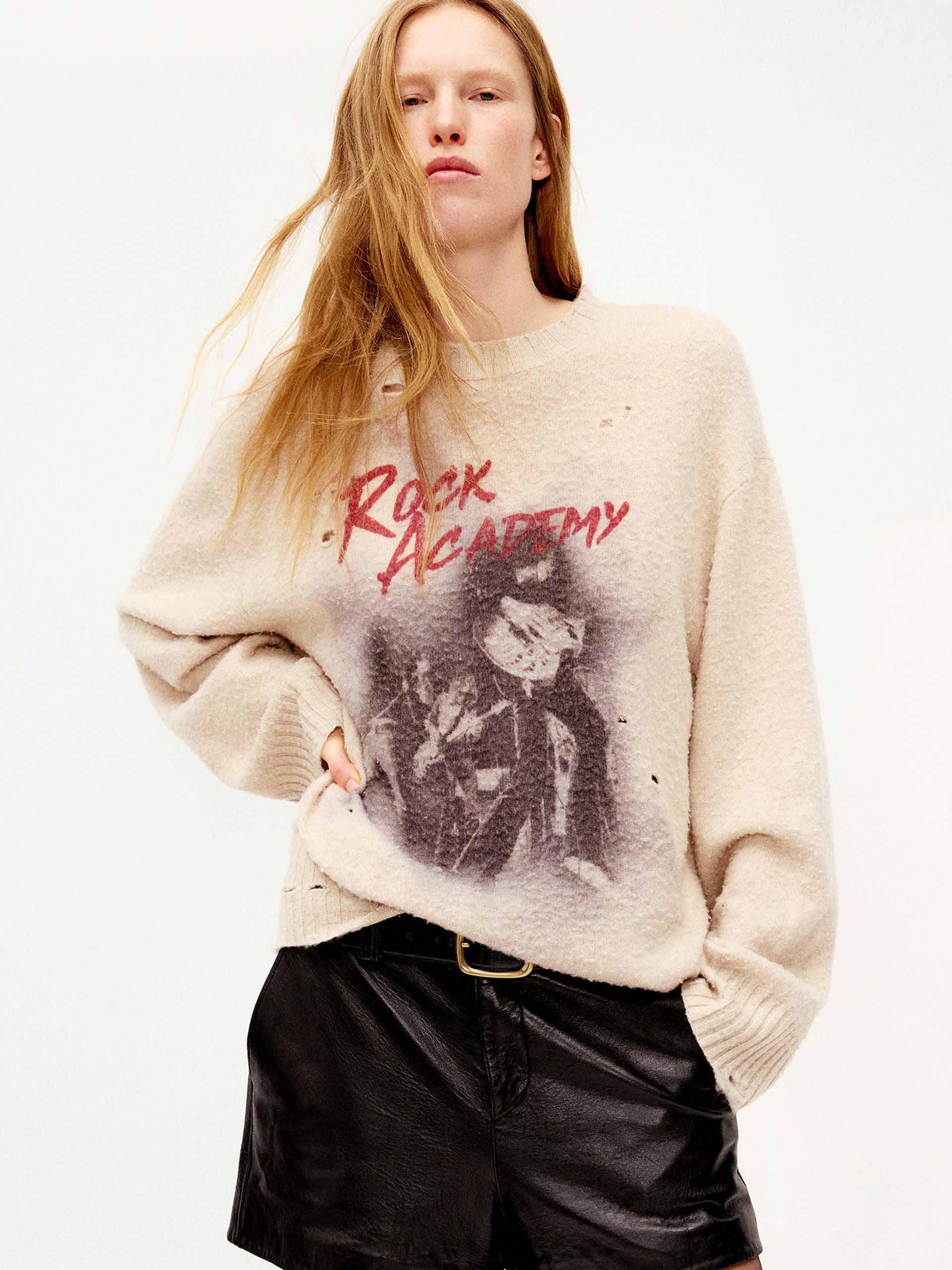 Irregular Ripped Knit Sweater