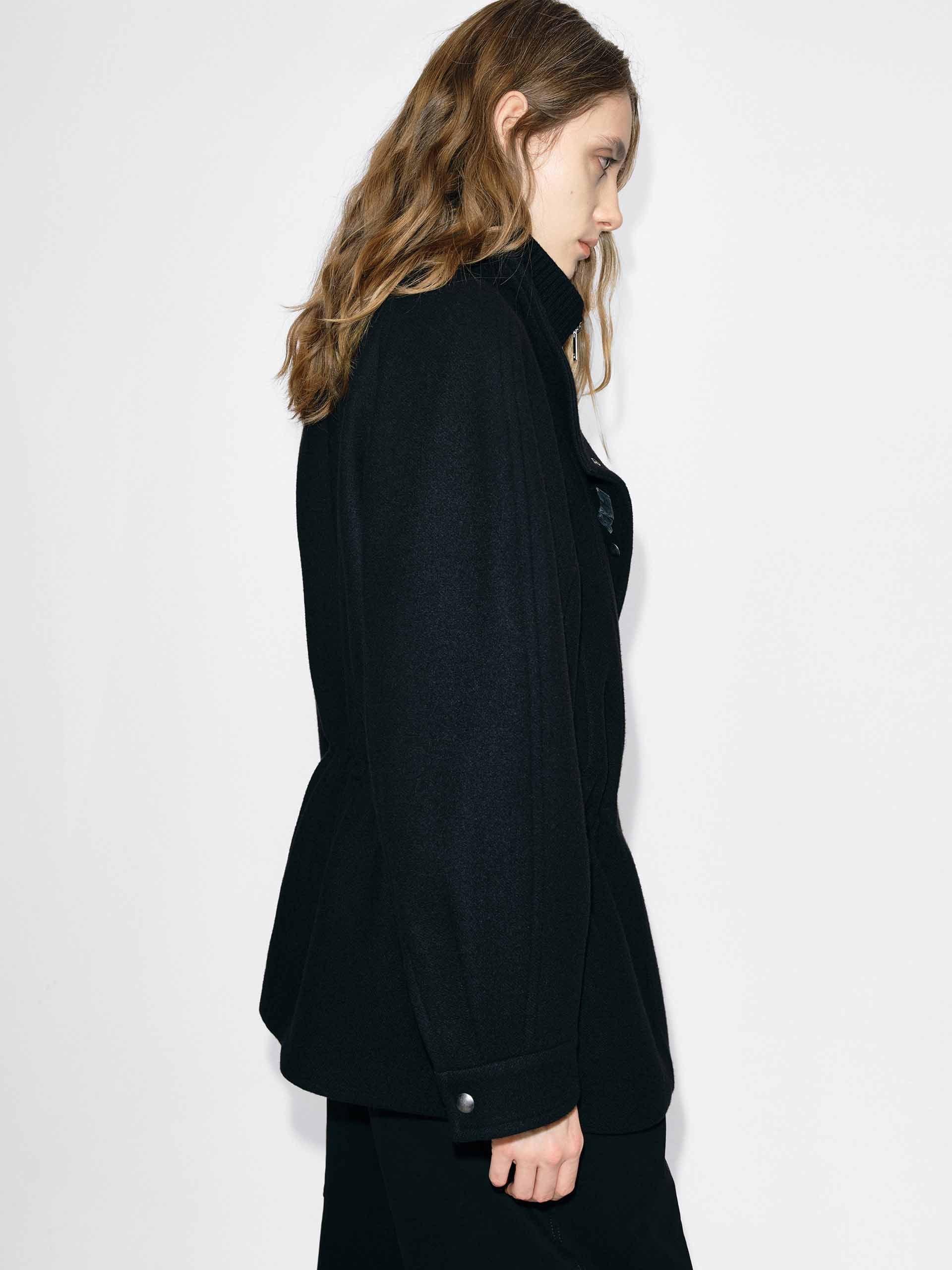 Knitted Paneled Wool Coat - Image 9
