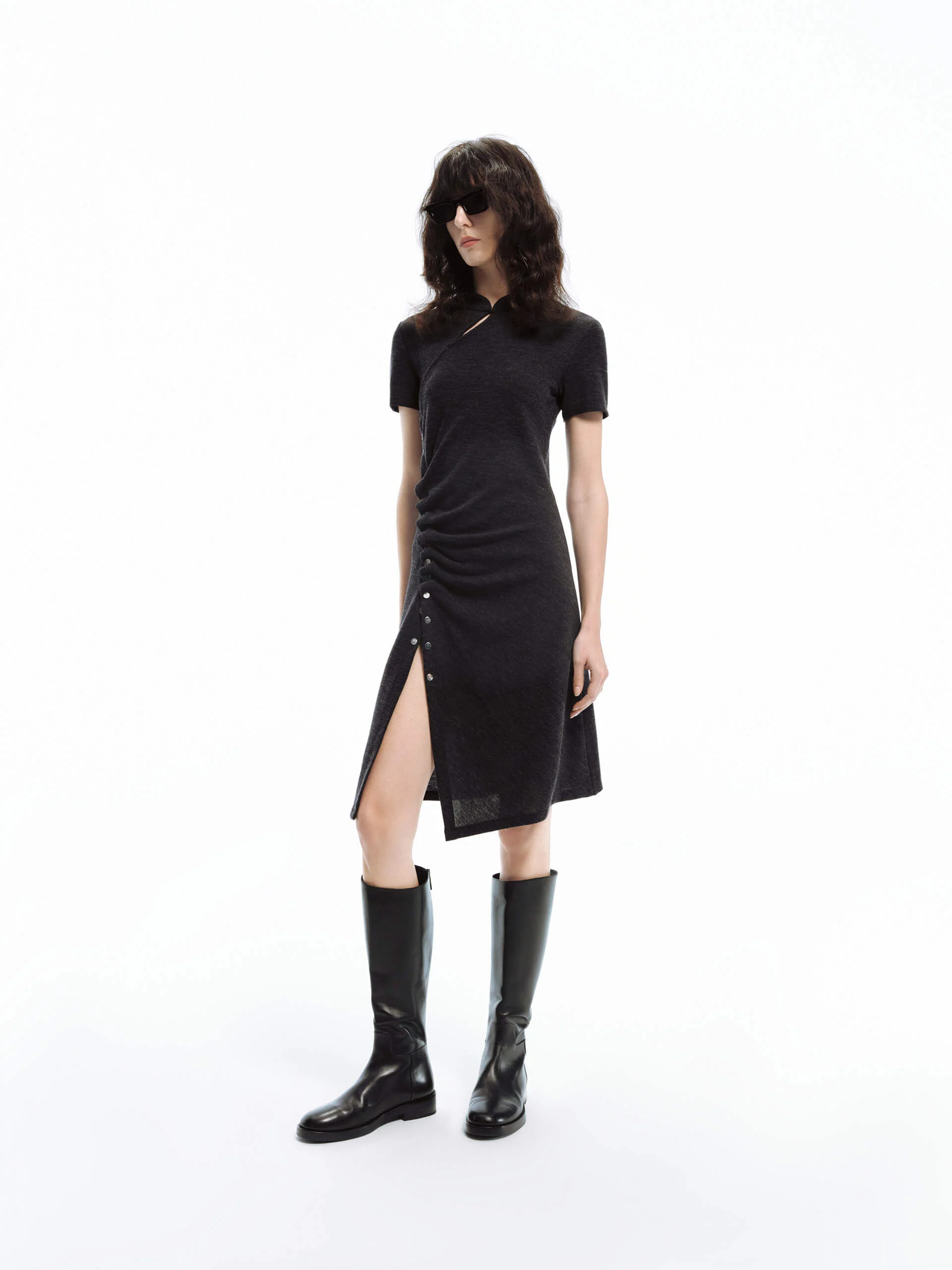 Knitted Wool Midi Dress - Image 11