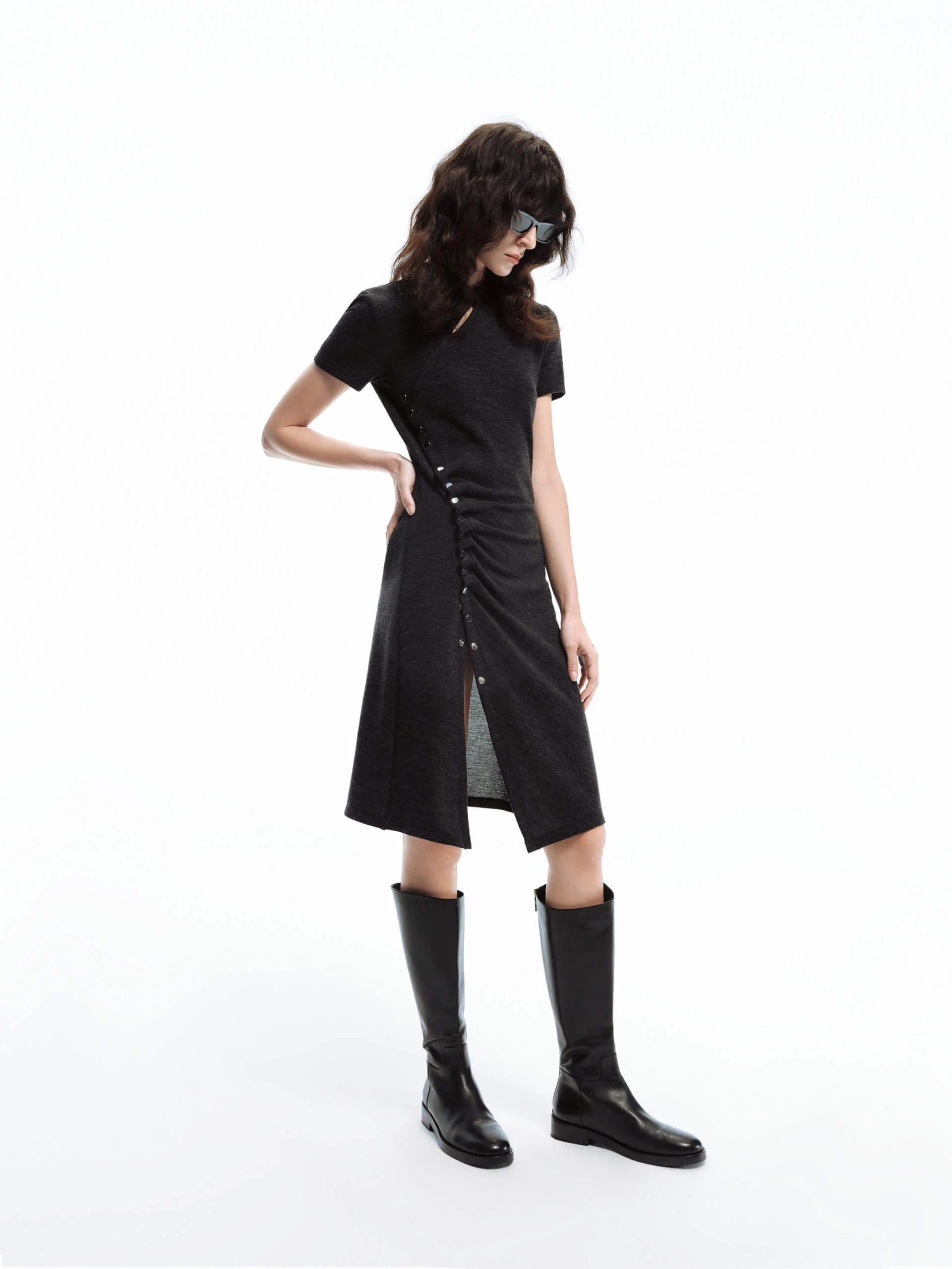 Knitted Wool Midi Dress - Image 16