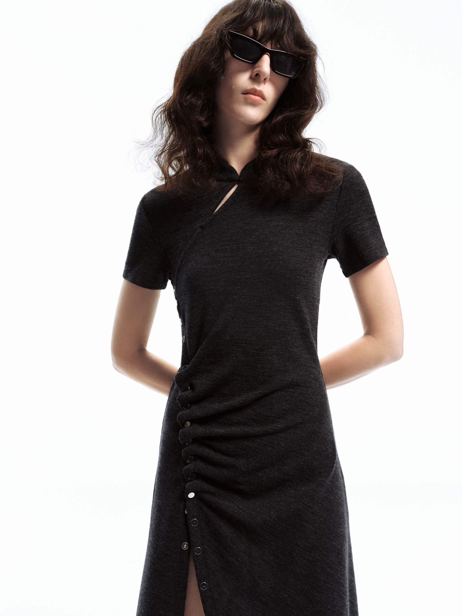 Knitted Wool Midi Dress - Image 9