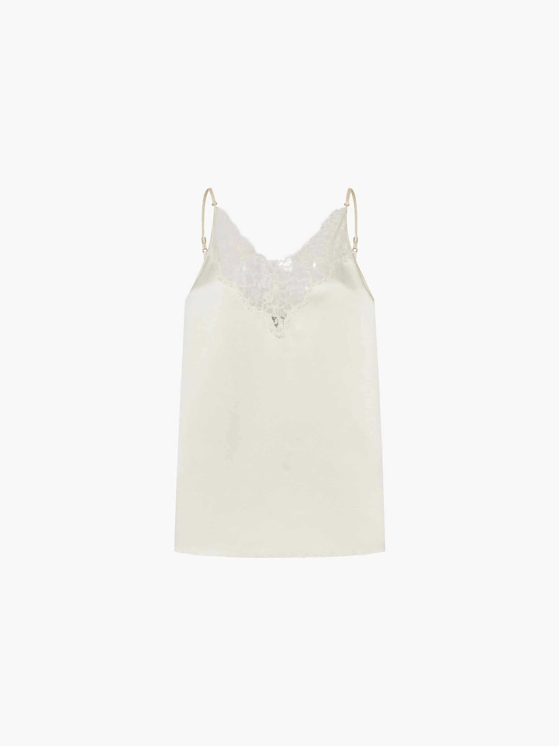 Lace Collar Silk Cami Top - Image 12