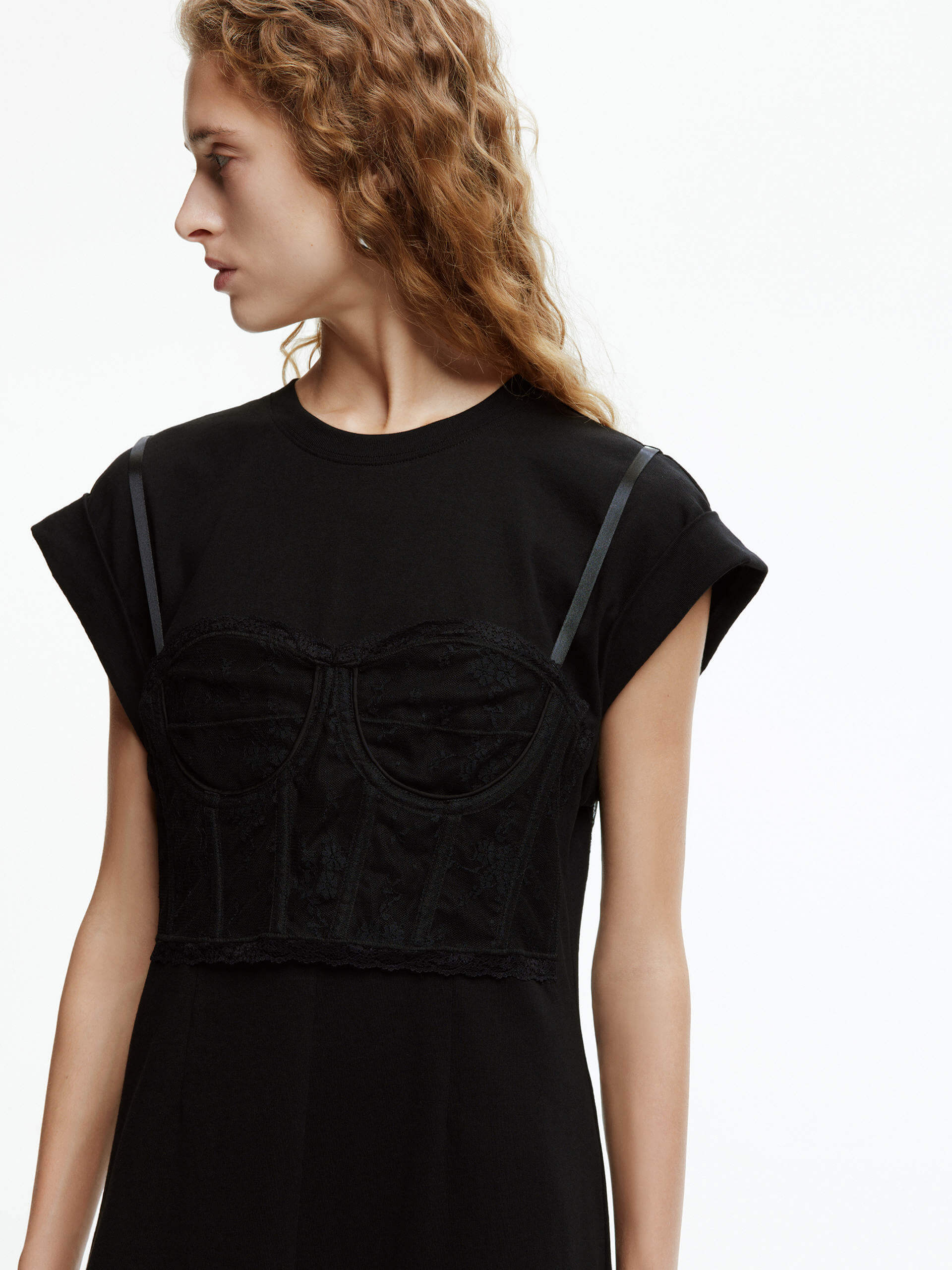Lace Detail Midi Dress - Image 11
