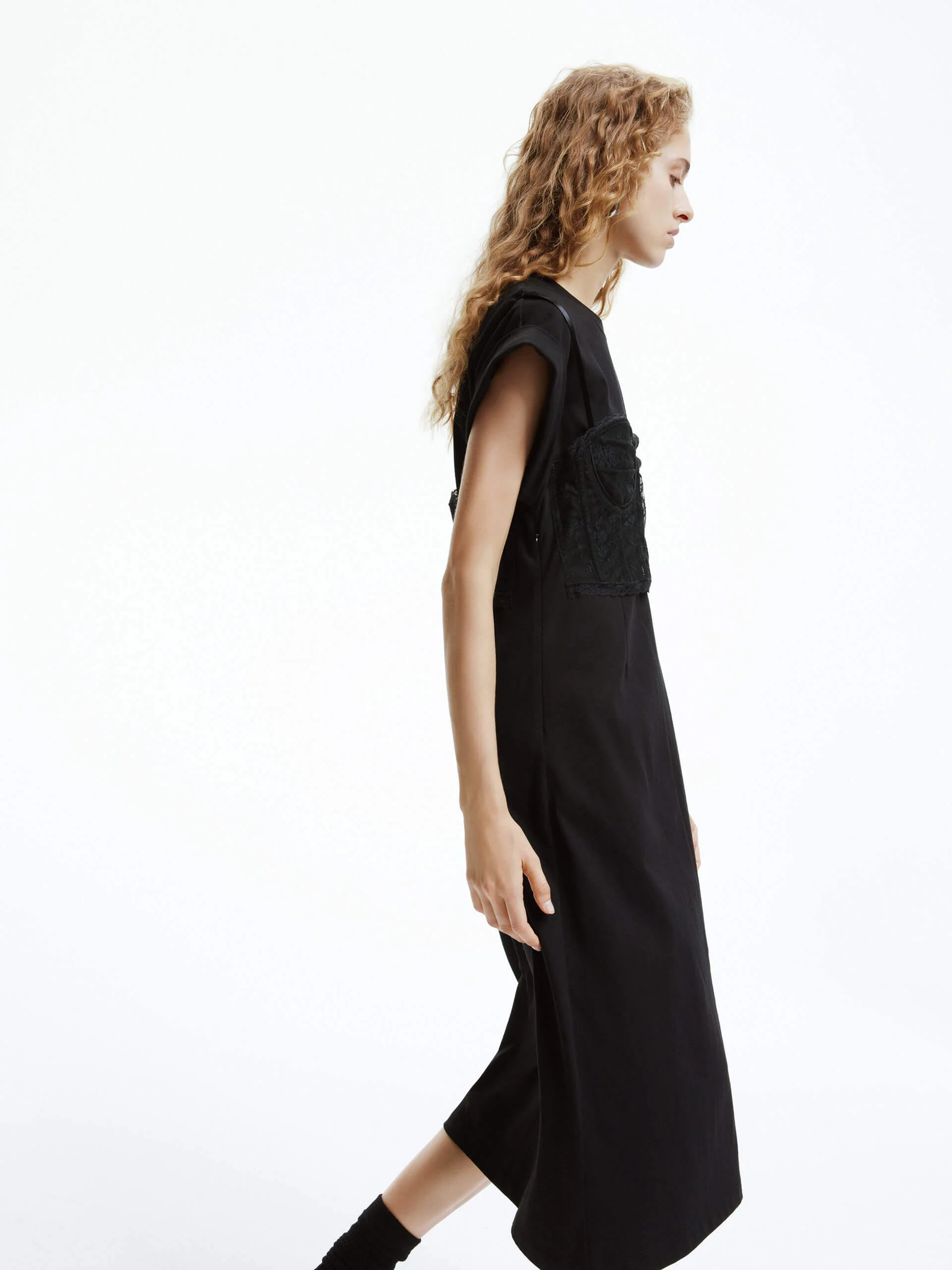 Lace Detail Midi Dress - Image 12