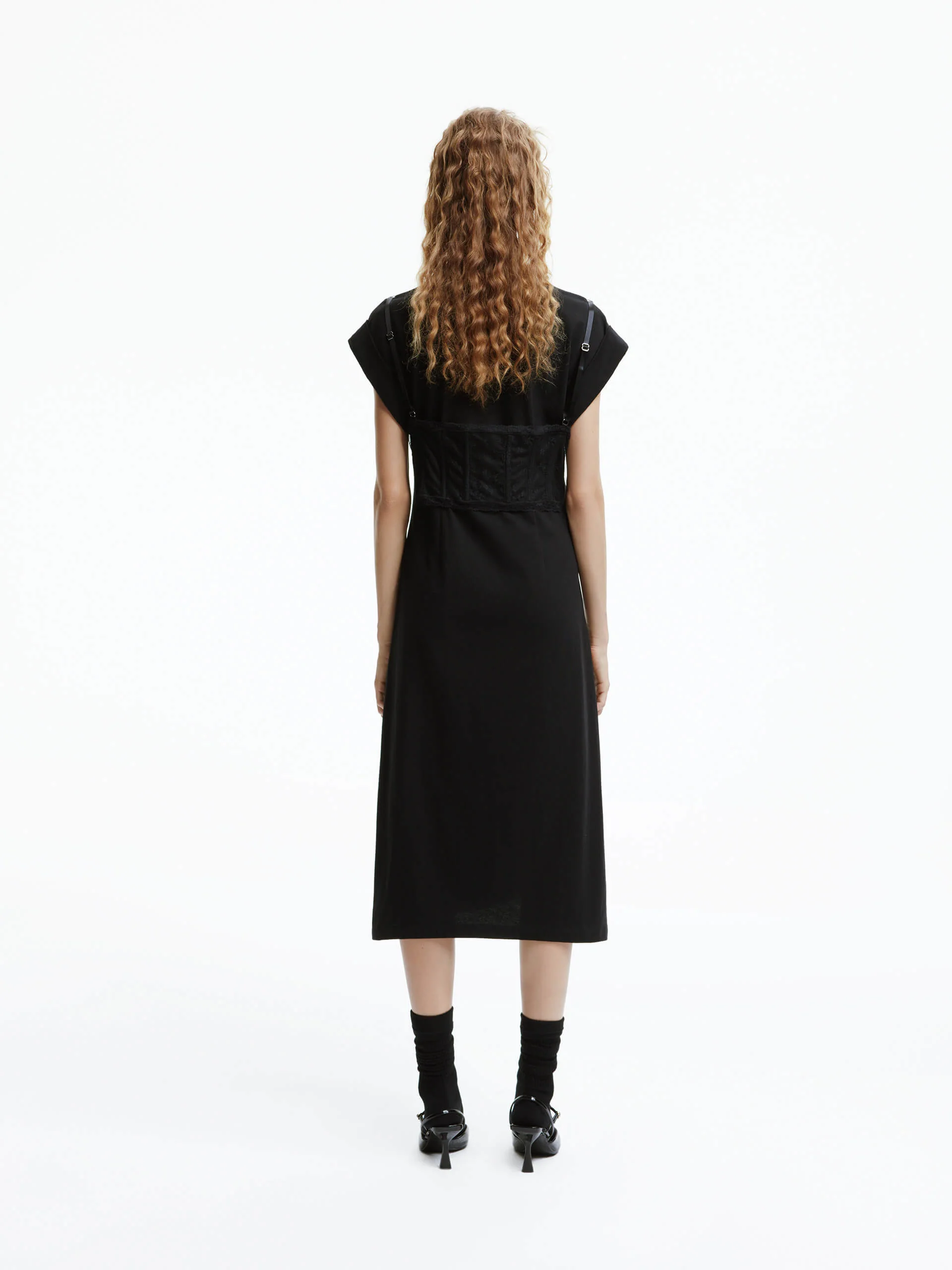Lace Detail Midi Dress - Image 16
