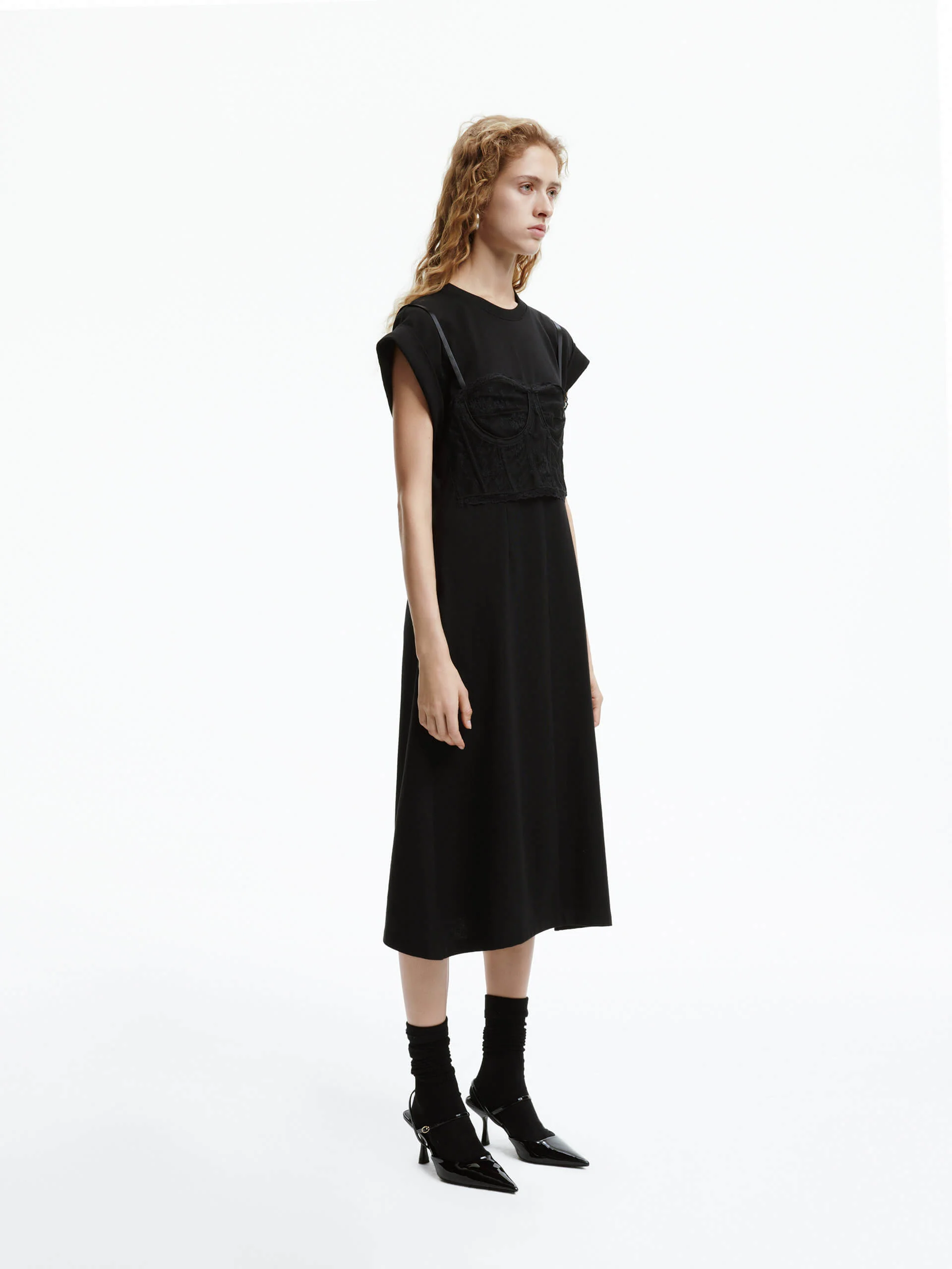 Lace Detail Midi Dress - Image 17
