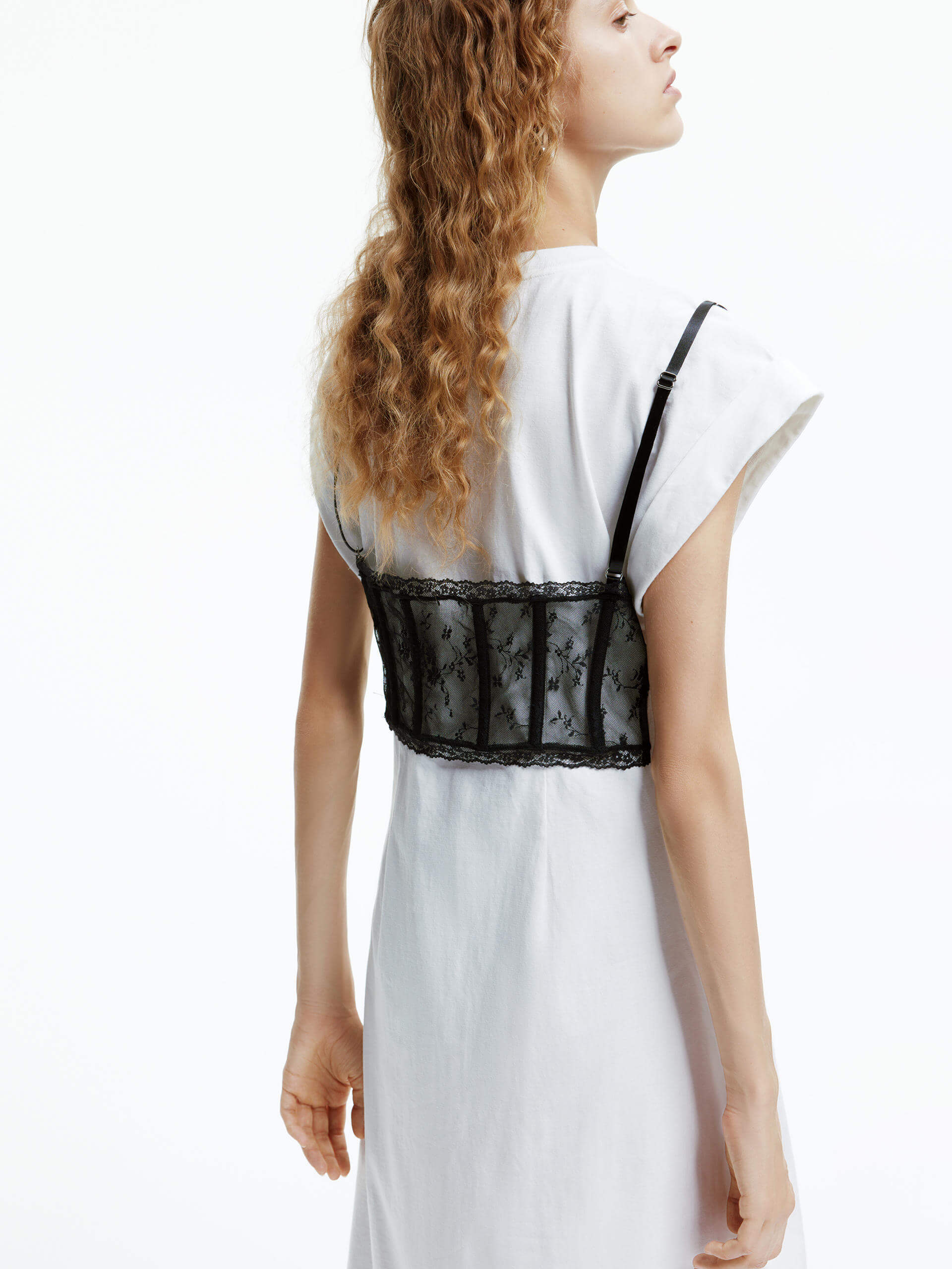 Lace Detail Midi Dress - Image 3