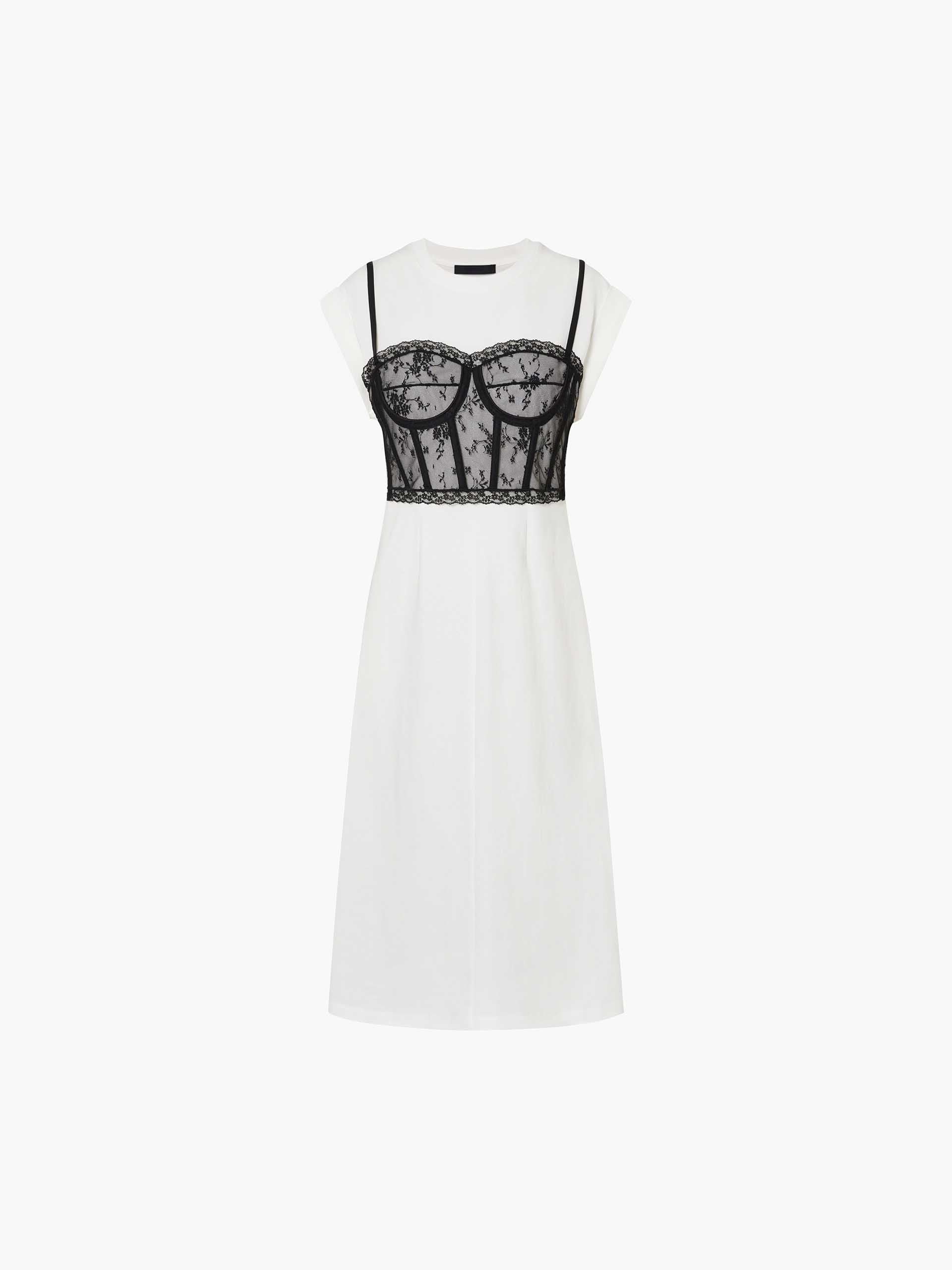 Lace Detail Midi Dress - Image 5