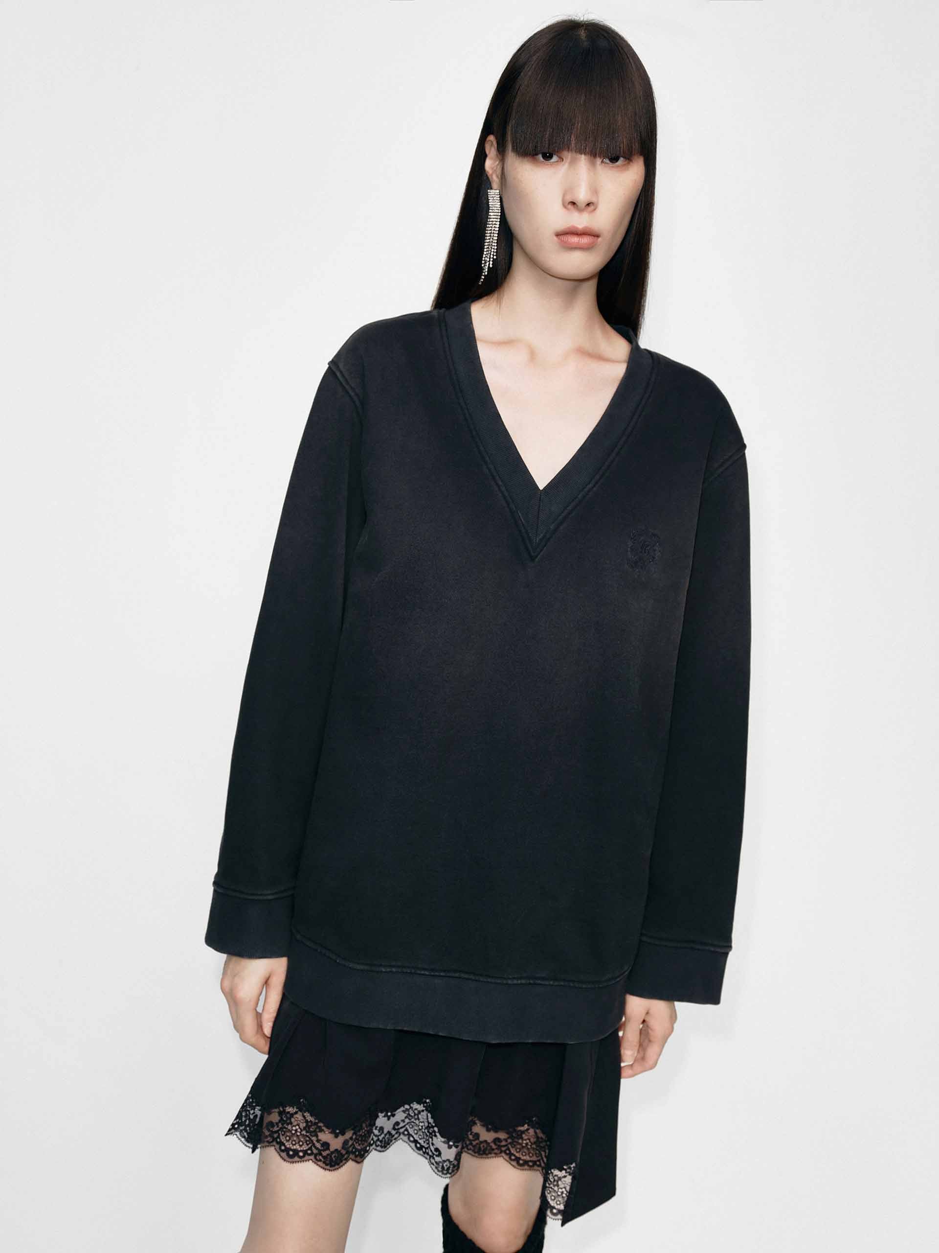 Lace Hem Cotton Dress - Image 3