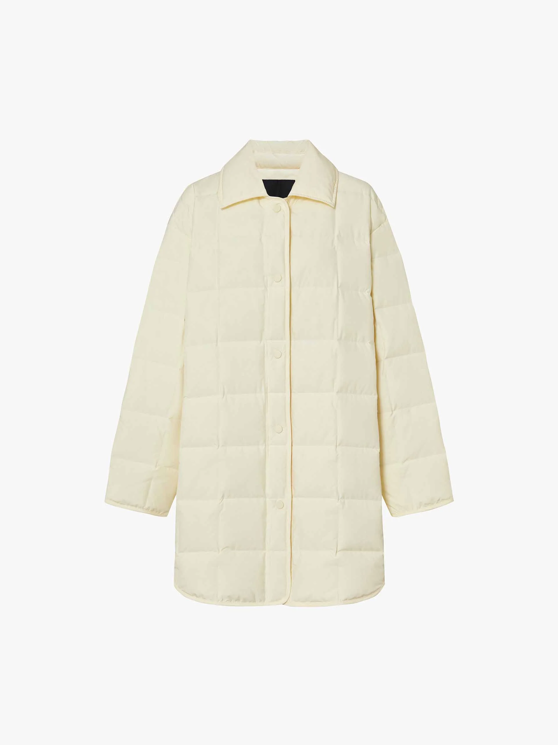 Lapel Collar Midi Puffer Coat - Image 12