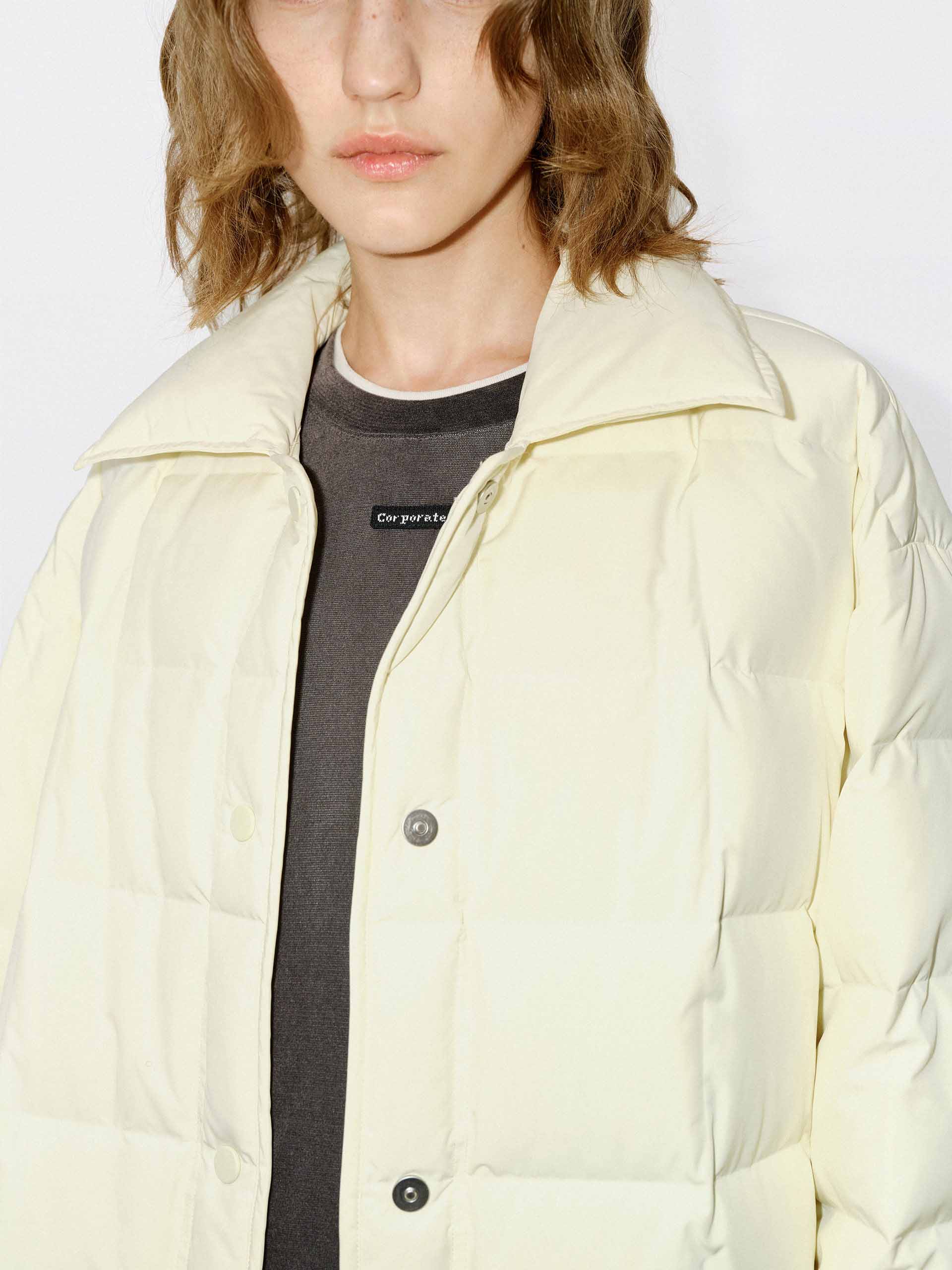 Lapel Collar Midi Puffer Coat - Image 14