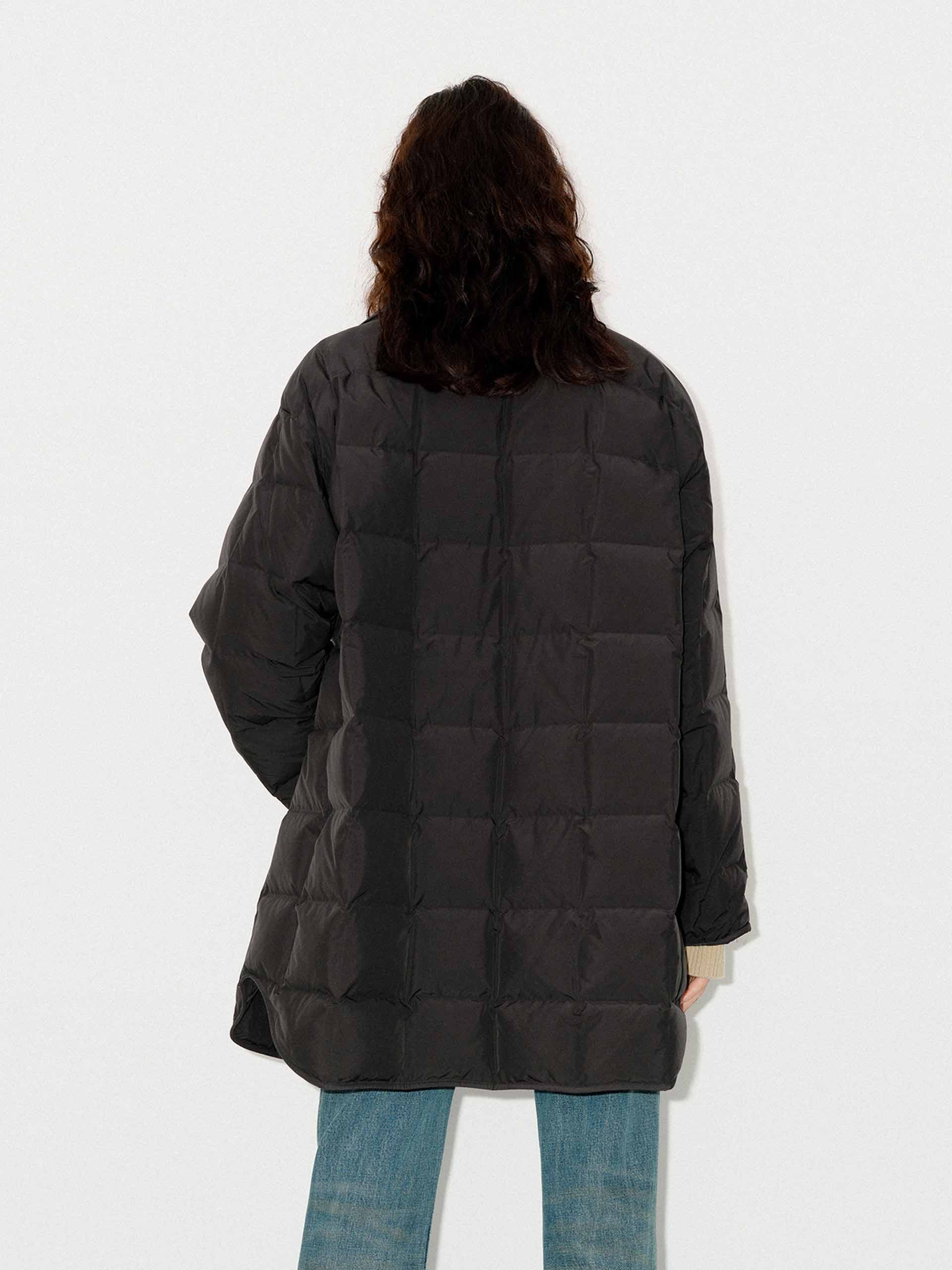 Lapel Collar Midi Puffer Coat - Image 17
