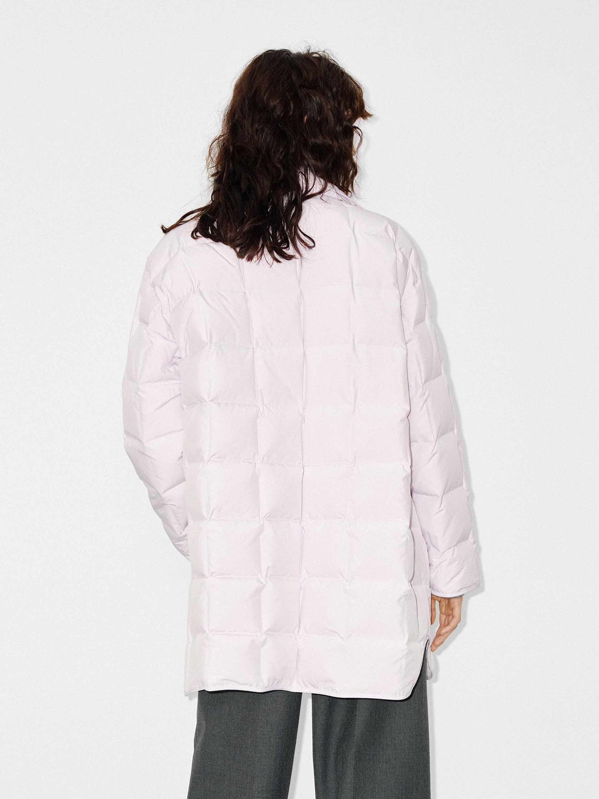 Lapel Collar Midi Puffer Coat - Image 3