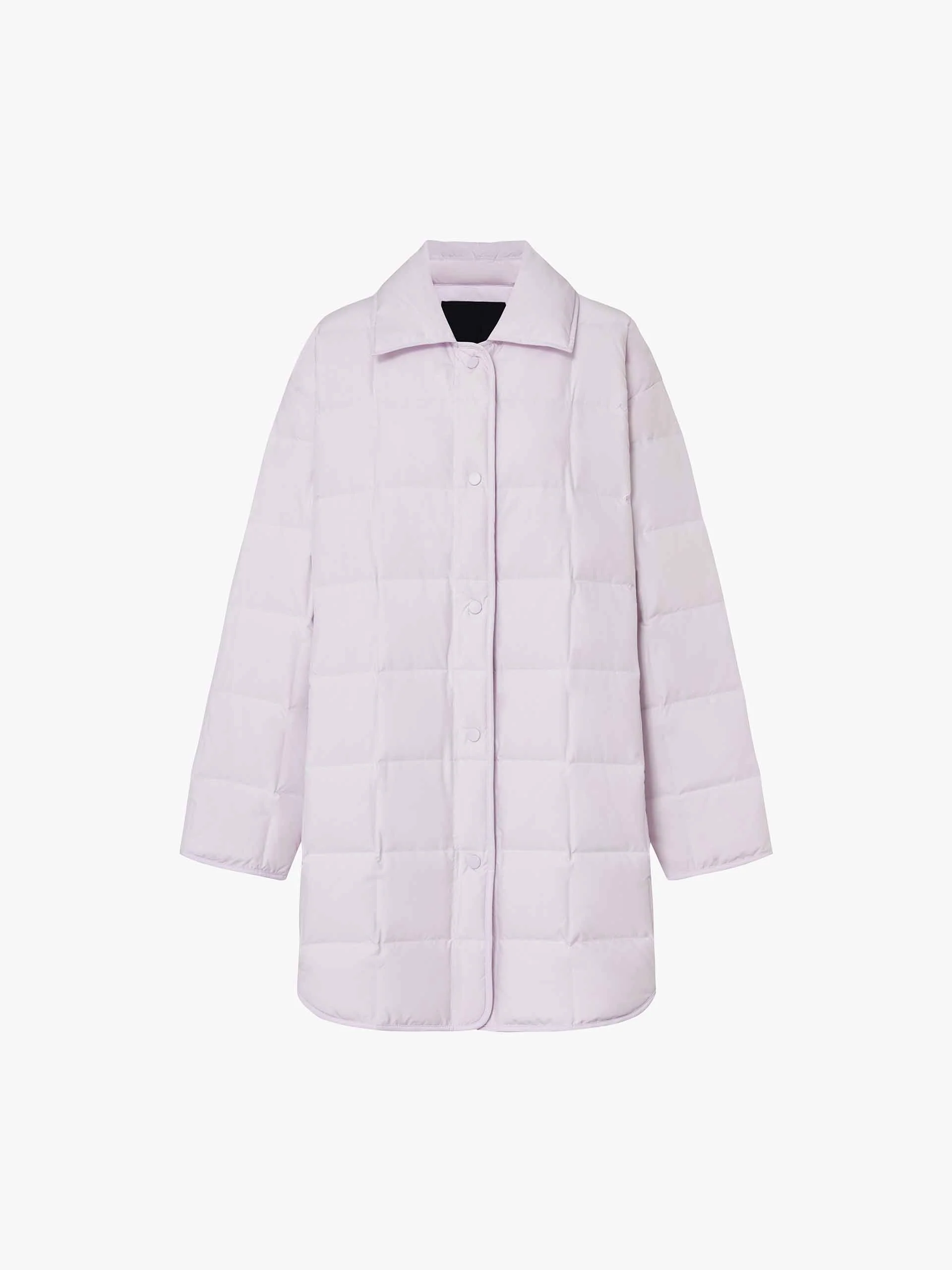 Lapel Collar Midi Puffer Coat - Image 5