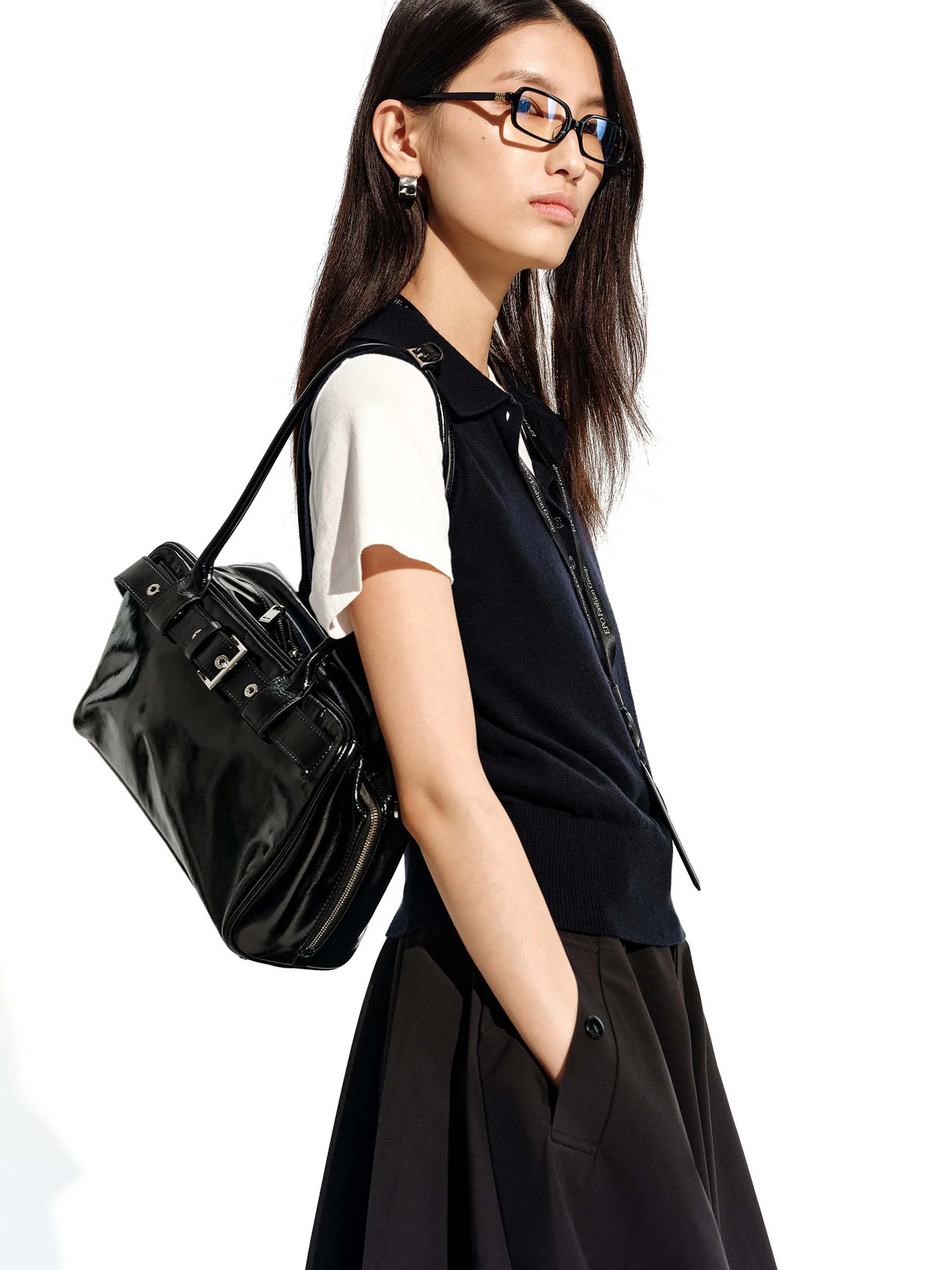 Lapel Collar Wool Knit Vest - Image 15