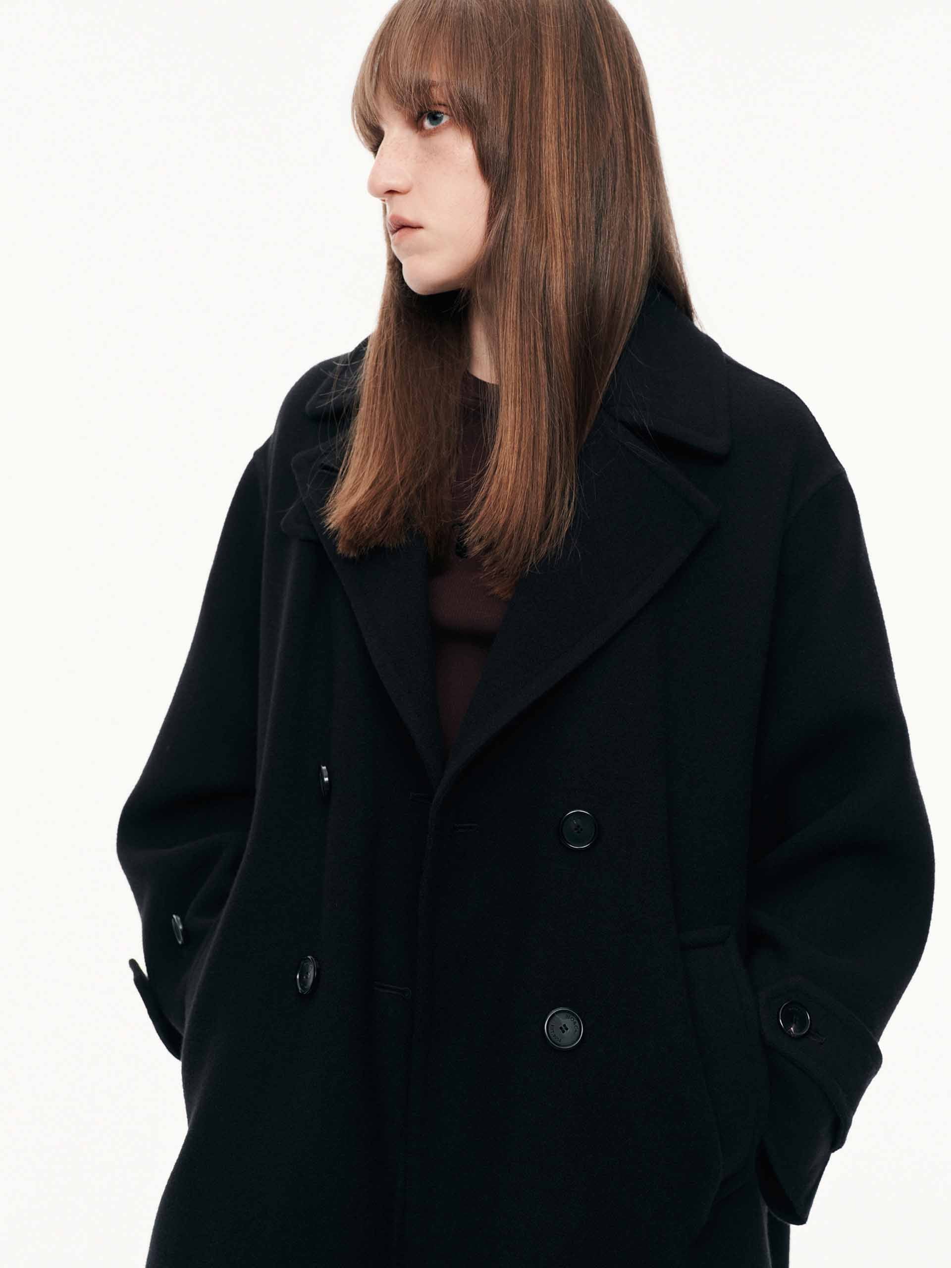 Lapel Double Breasted Coat - Image 7