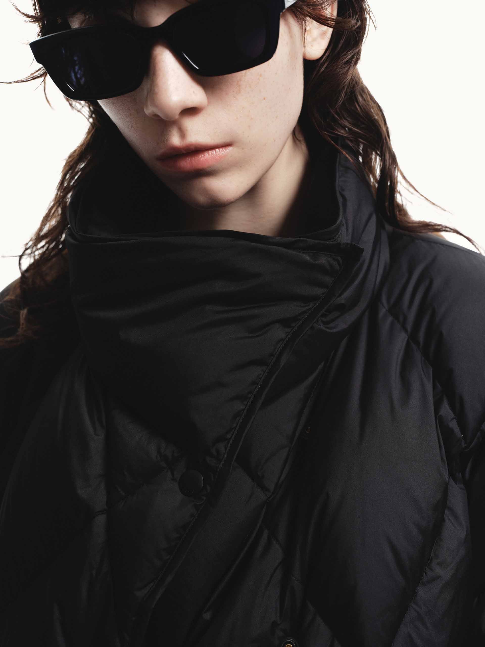 Lapel Quilted Down Jacket - Image 16