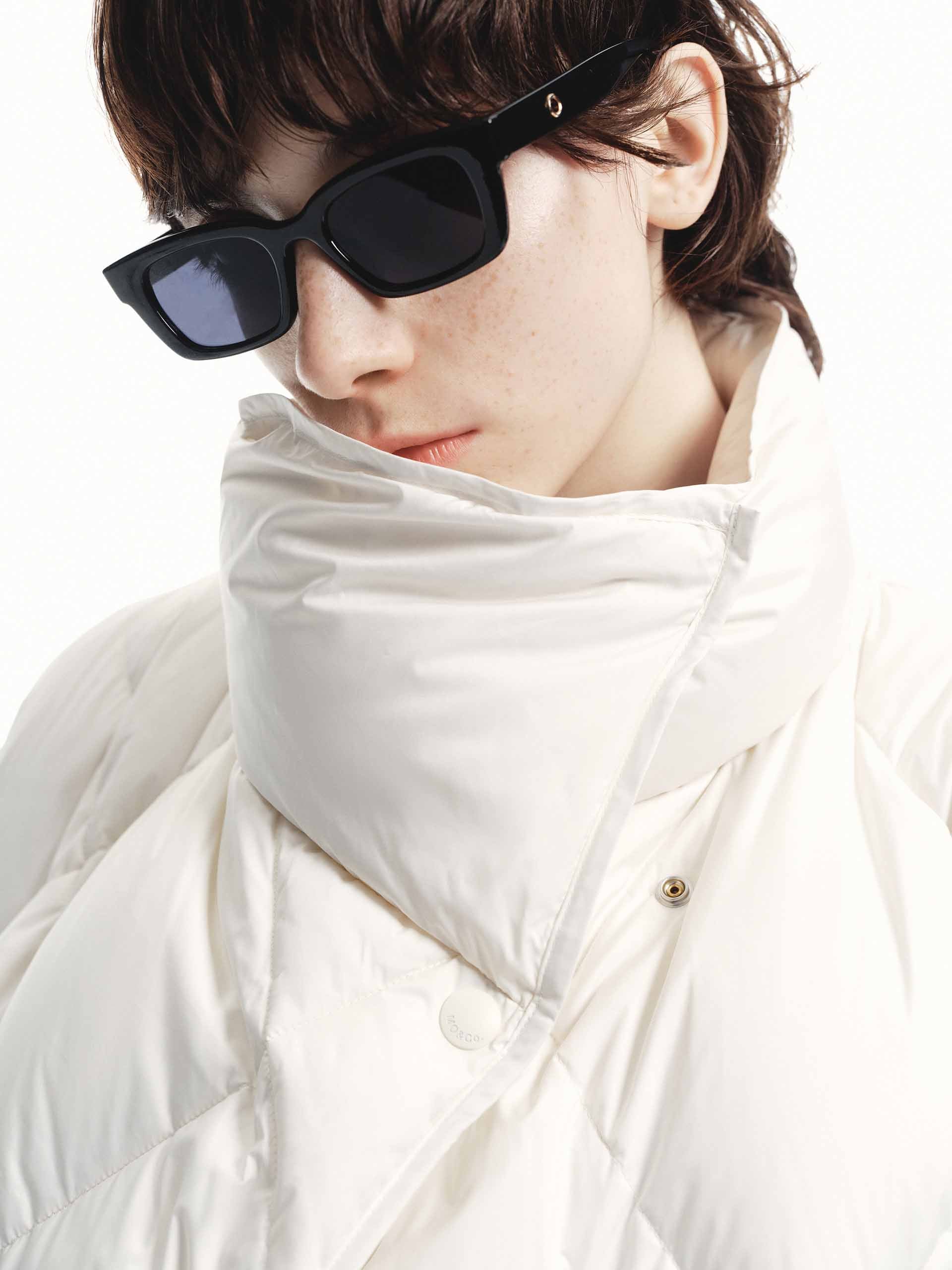 Lapel Quilted Down Jacket - Image 8