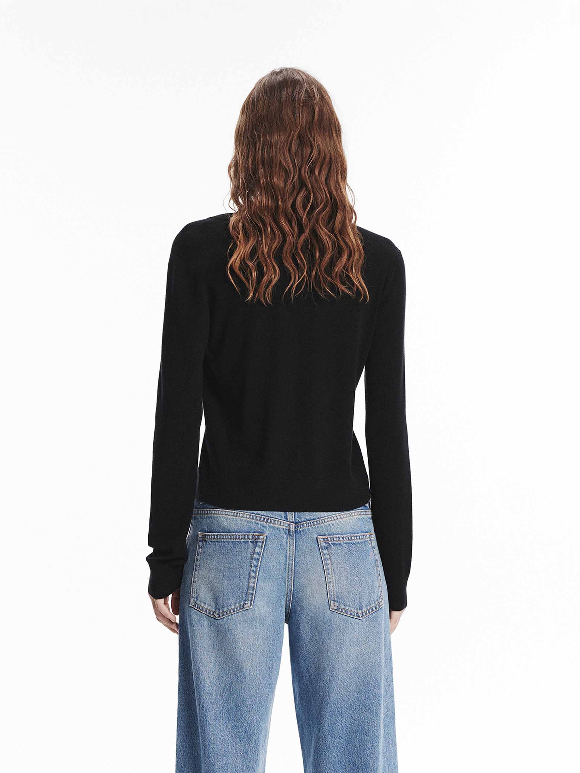 Layered Detail Knitted Cardigan - Image 3