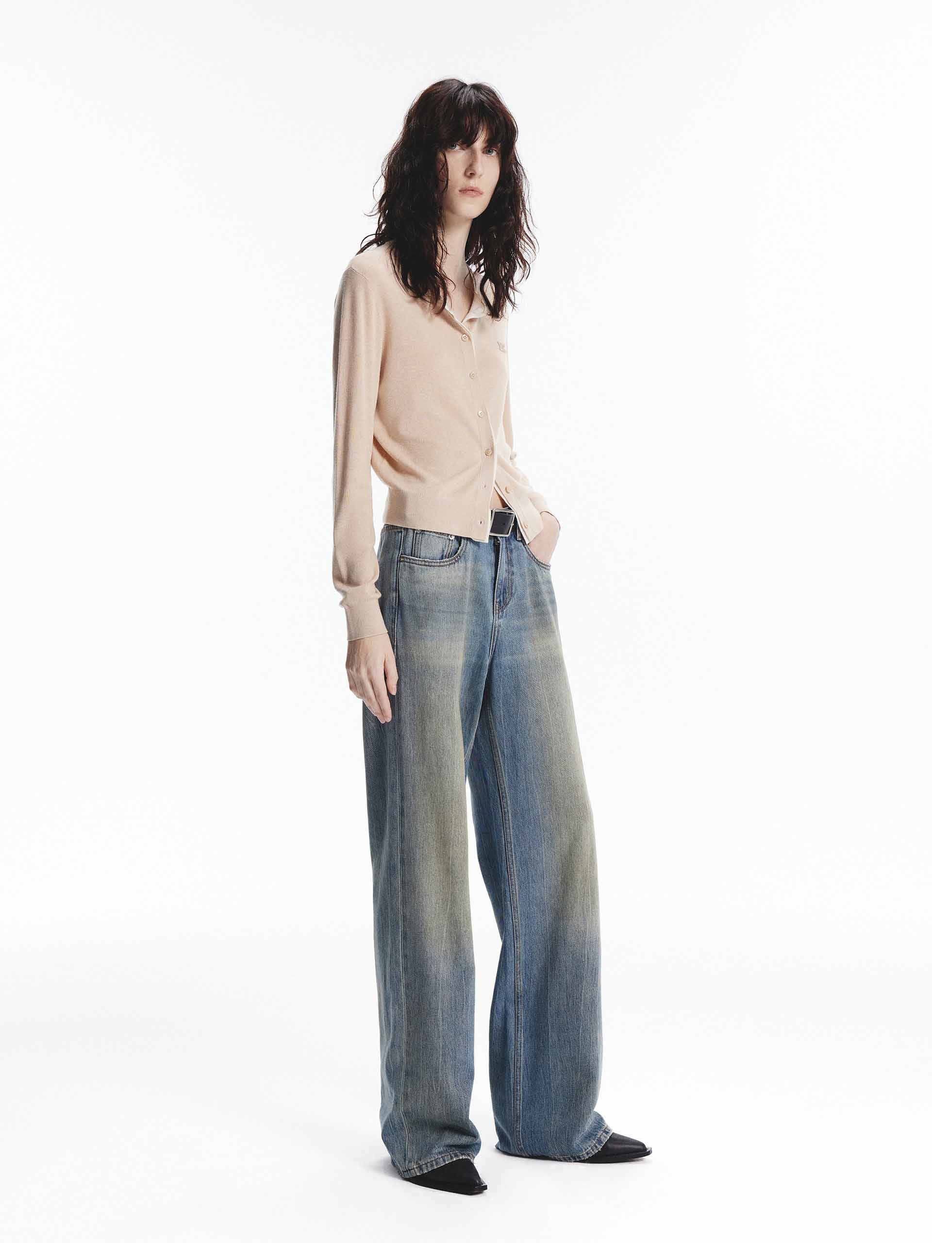 Layered Detail Knitted Cardigan - Image 9
