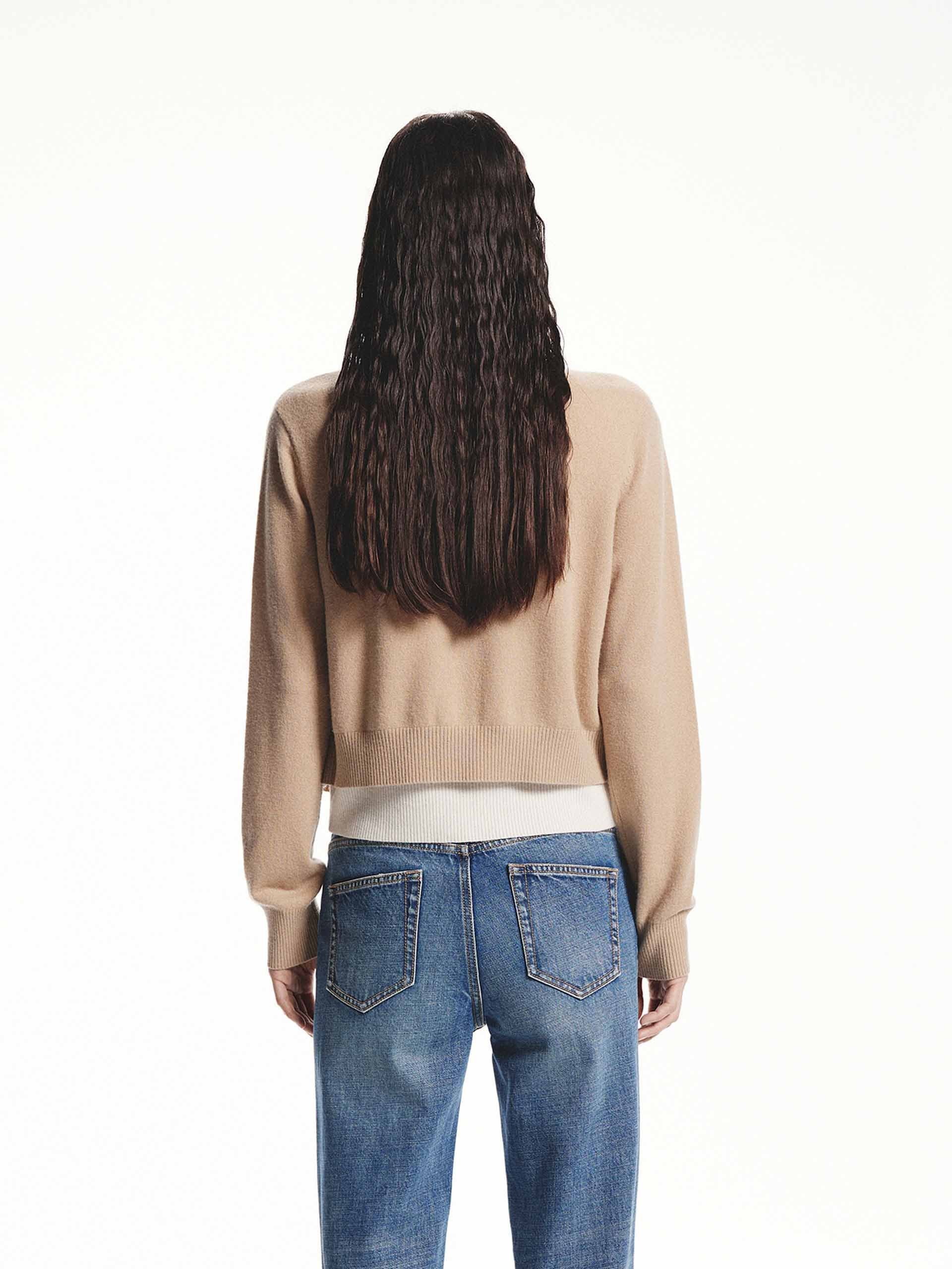 Layered Detail Wool Cardigan - Image 3