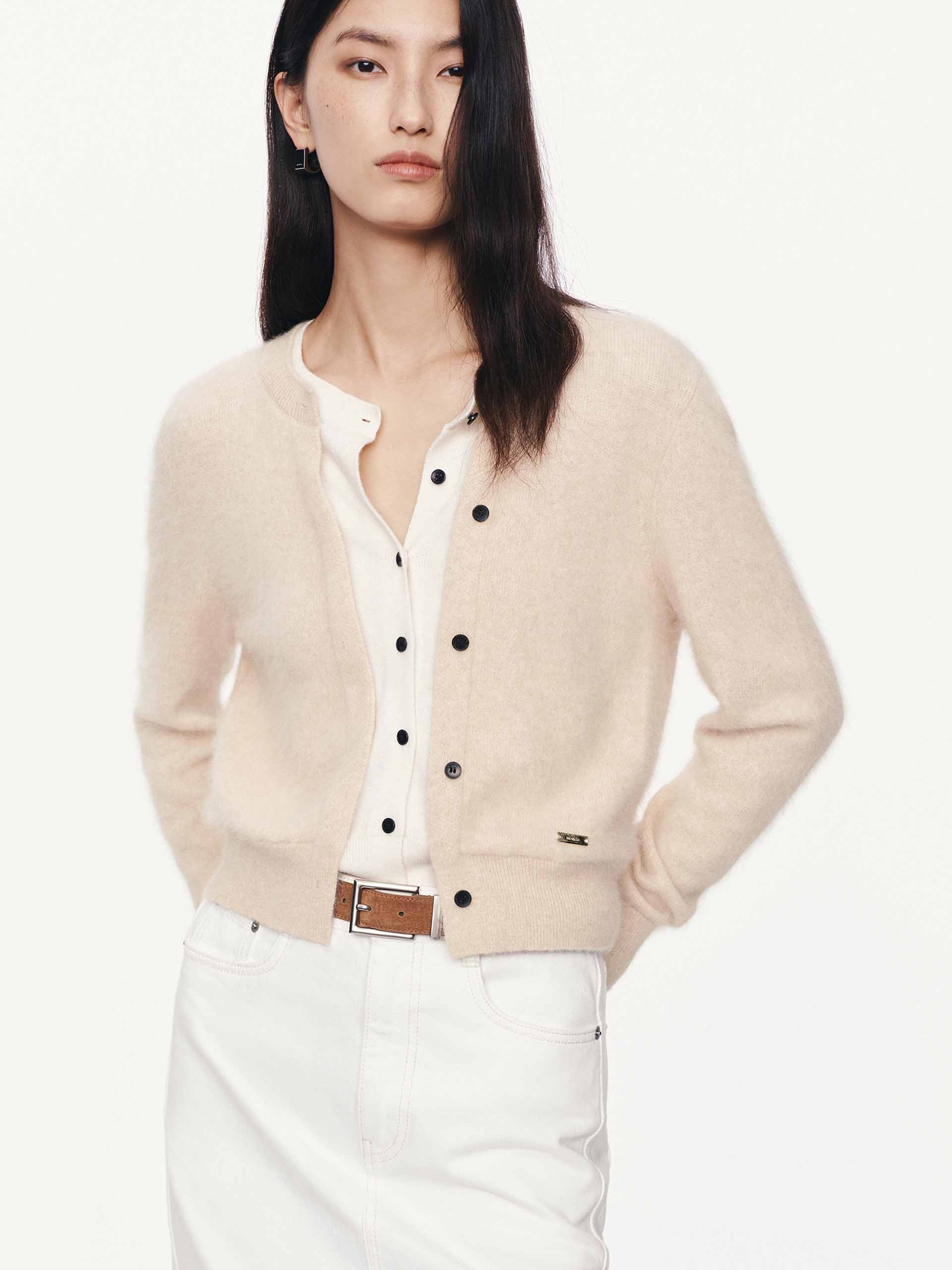 Layered Round Neck Cardigan - Image 14