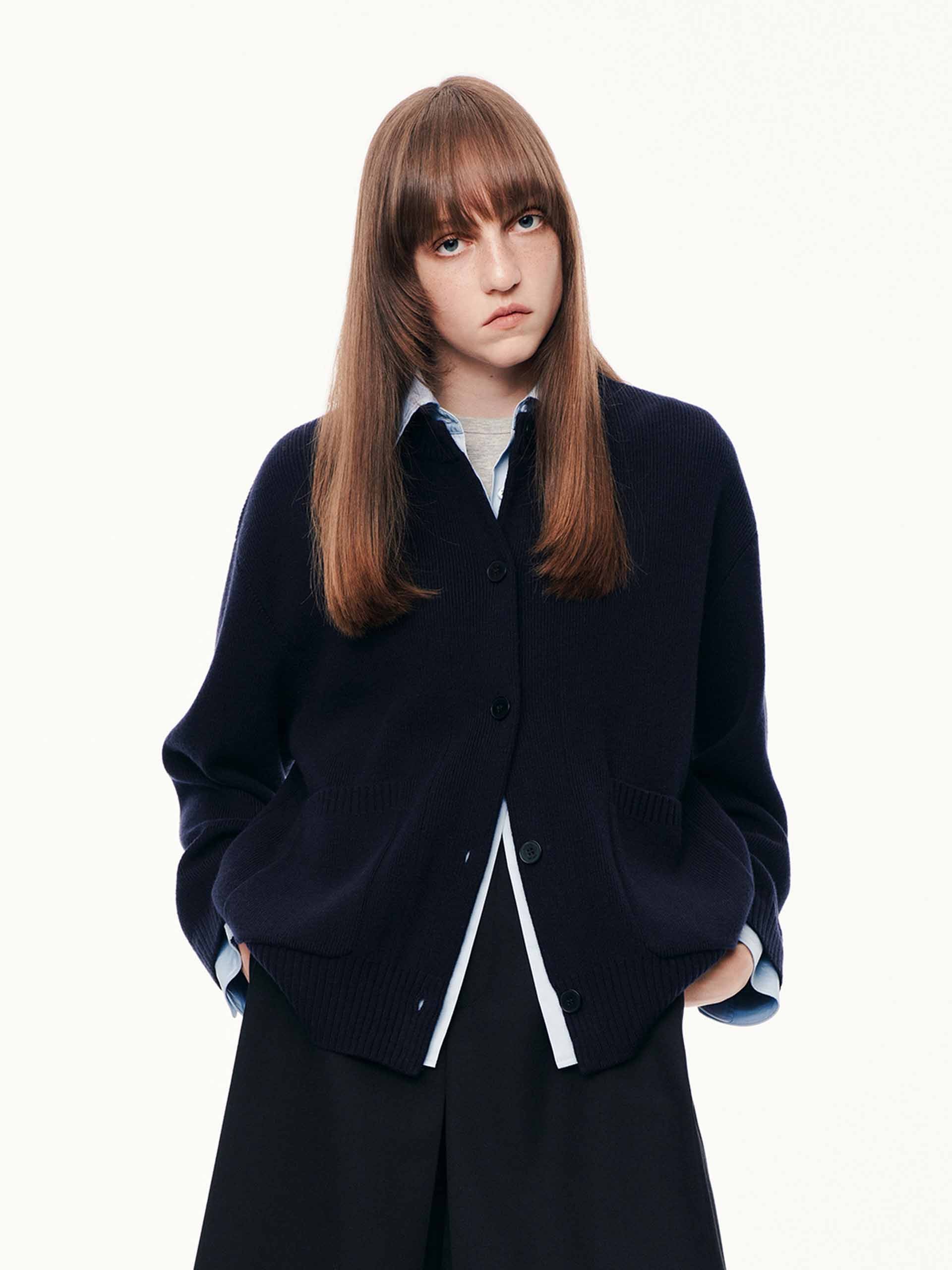 Layered Trim Knit Cardigan - Image 9