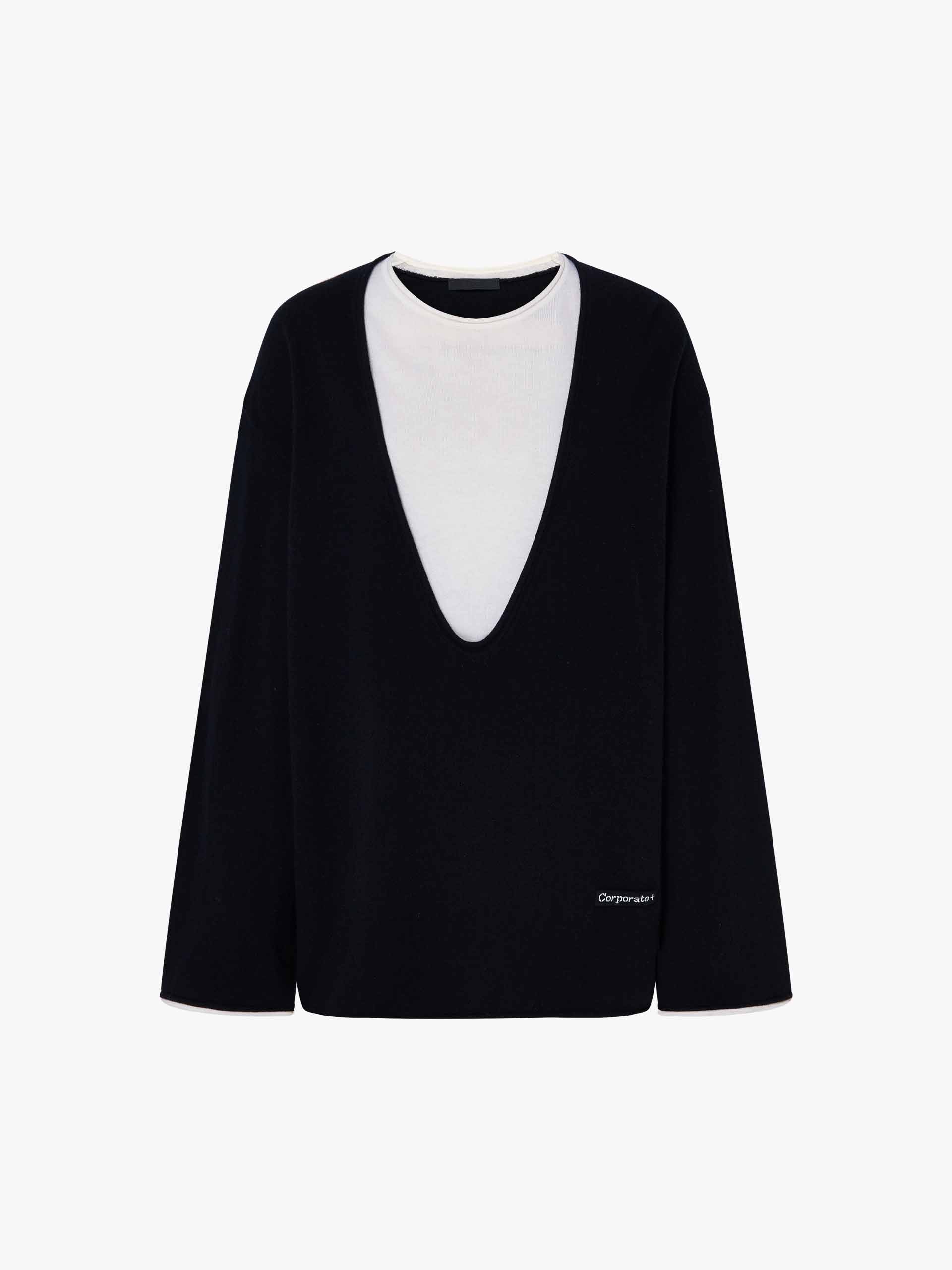 Layered Wool Blend Sweater - Image 5