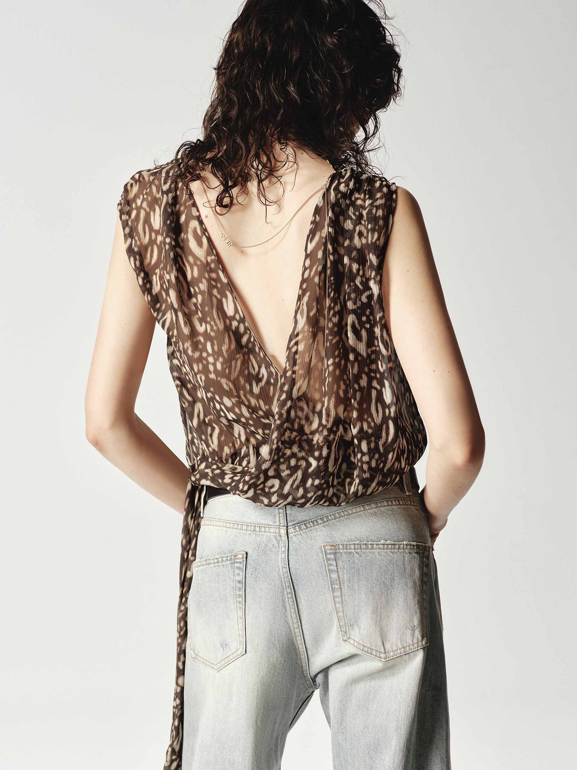 Leopard Print Backless Top - Image 4
