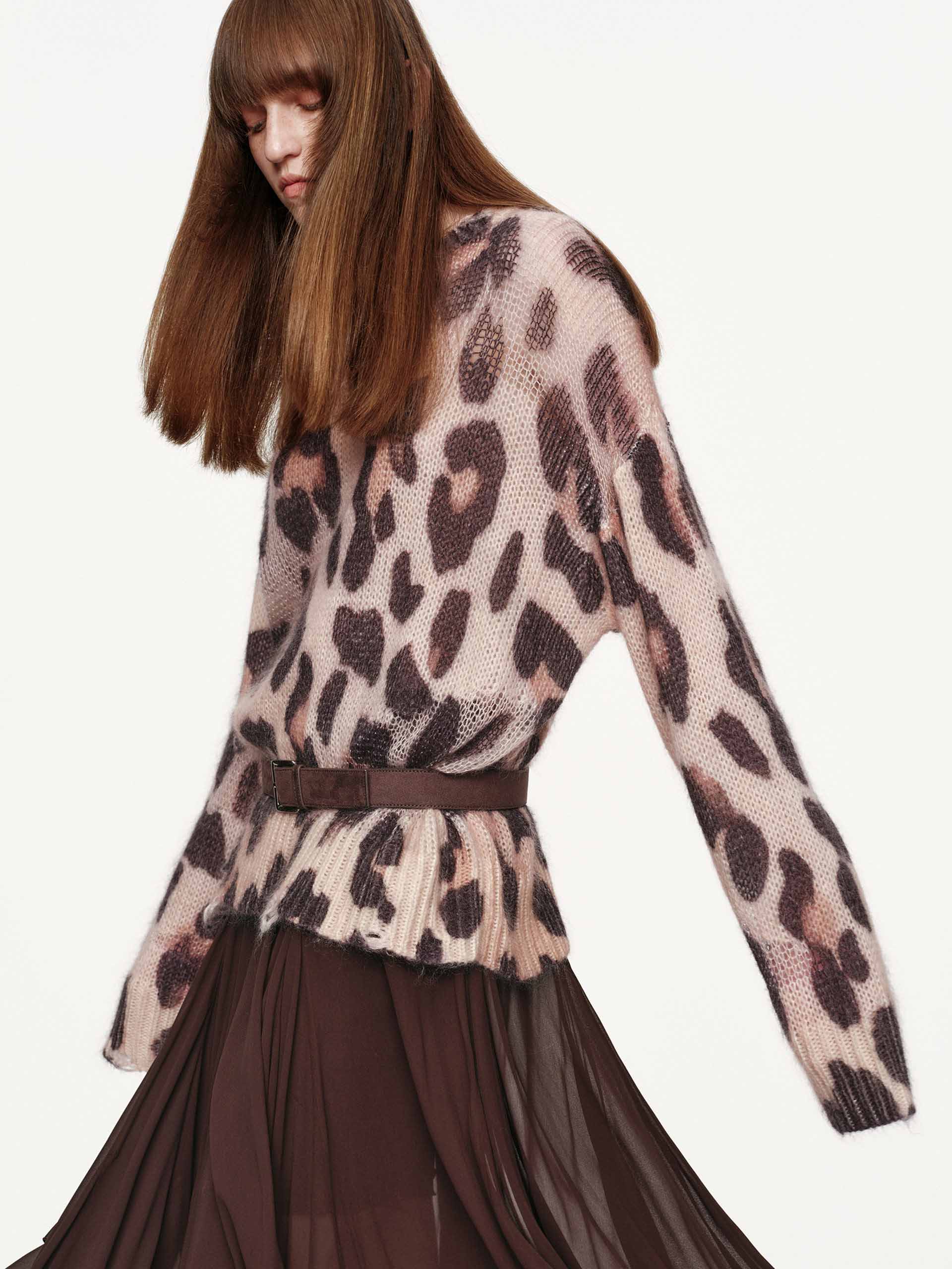 Leopard Print Distressed Sweater - Image 7