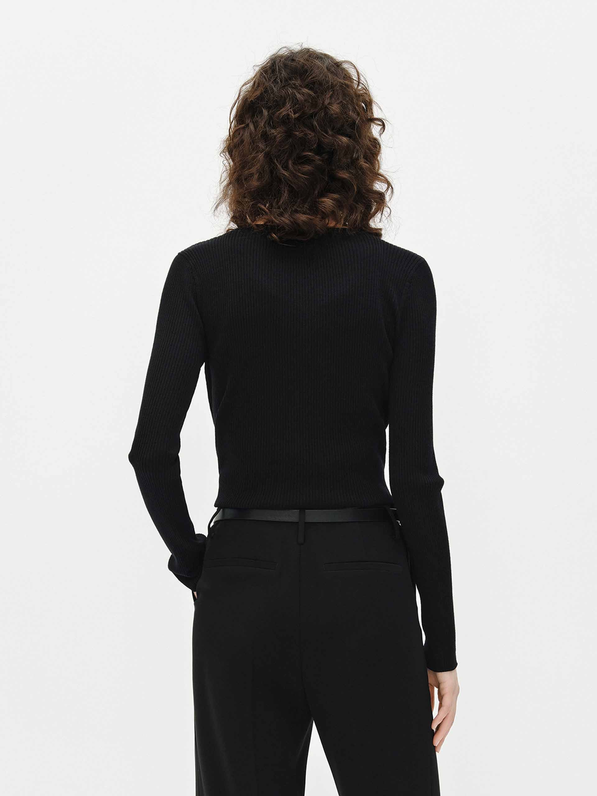 Letter Collar Wool Cardigan - Image 19