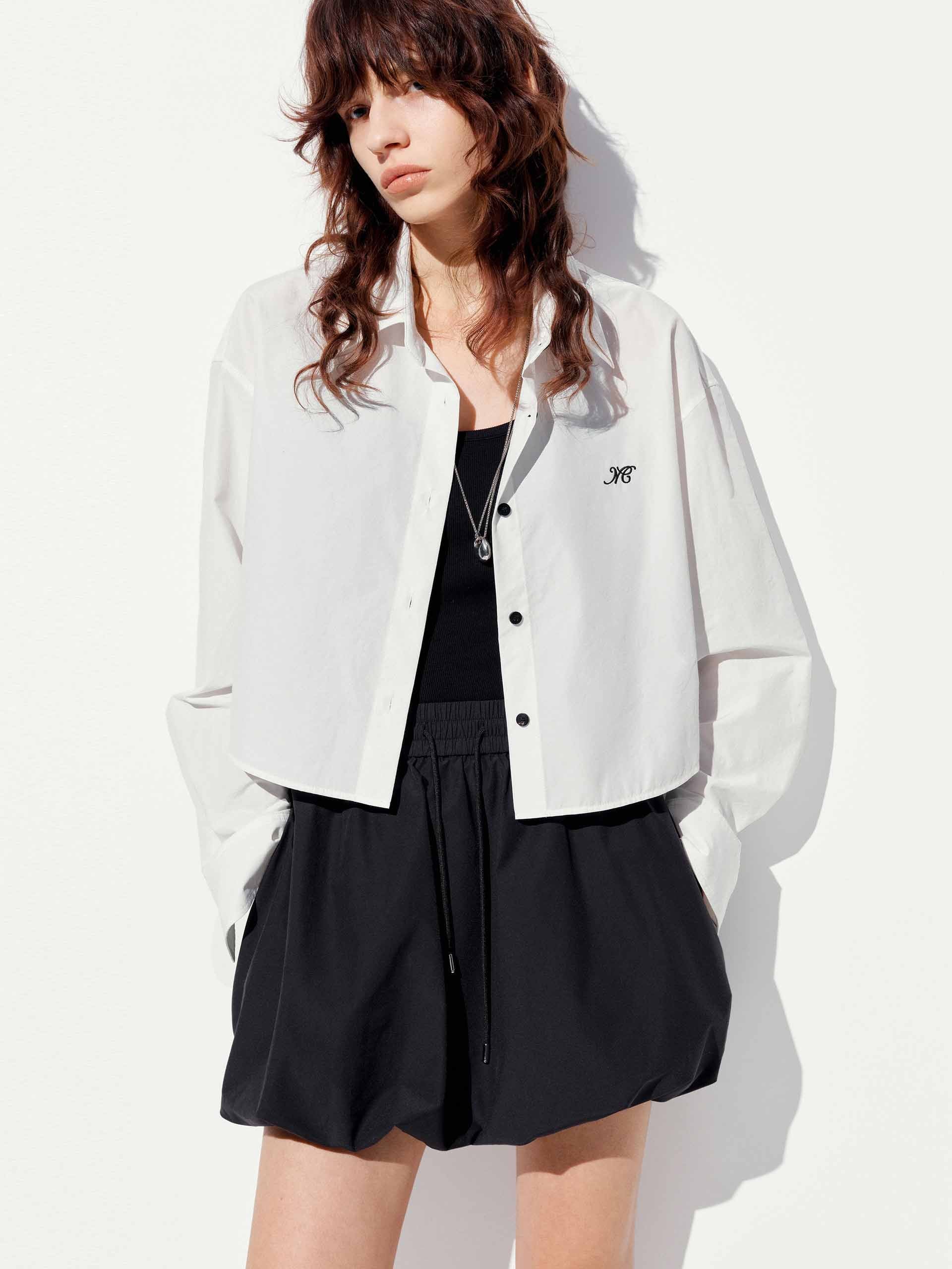 Letter Embroidered Shirt