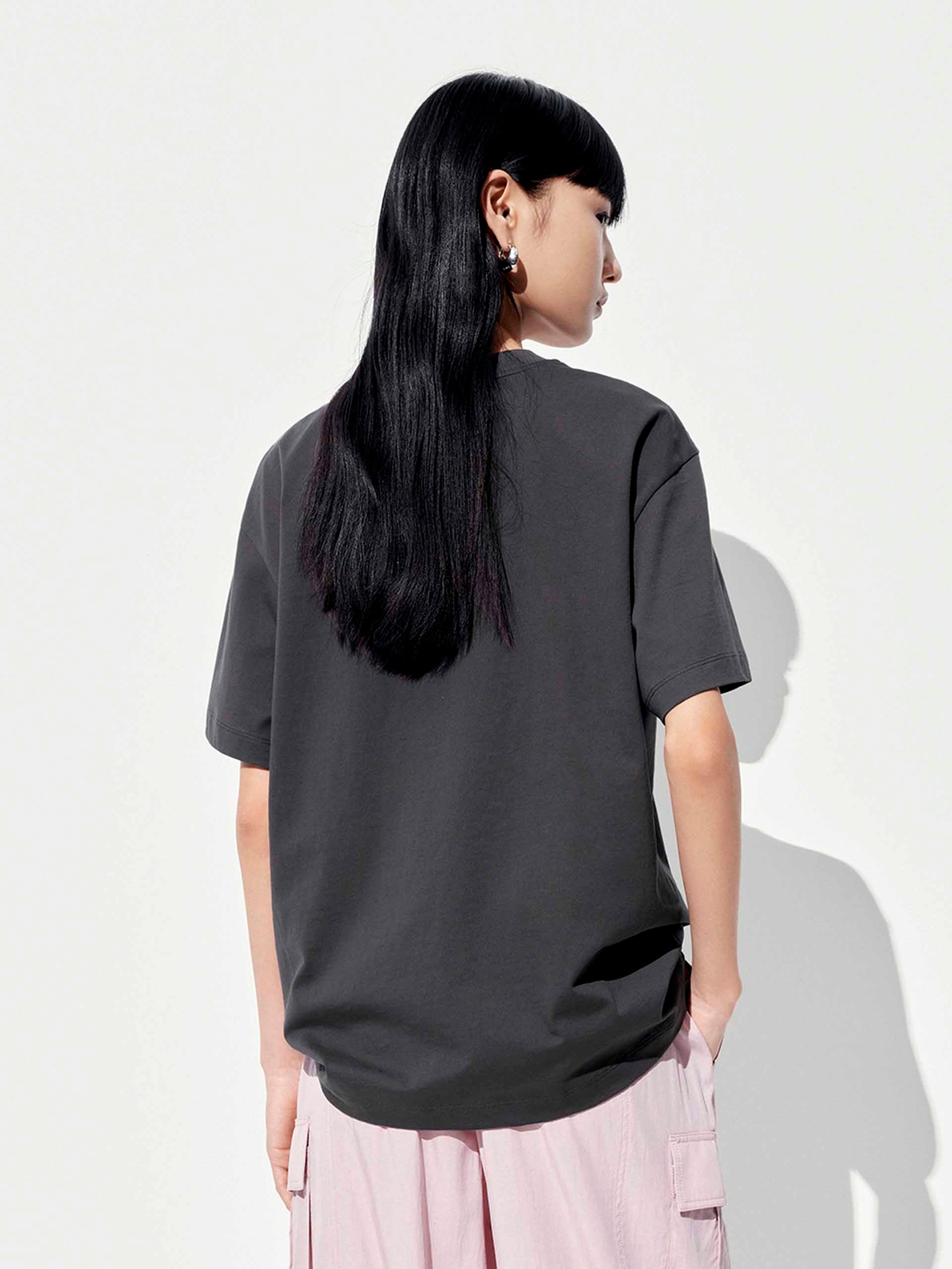 Letter Print Cotton T-shirt - Image 11