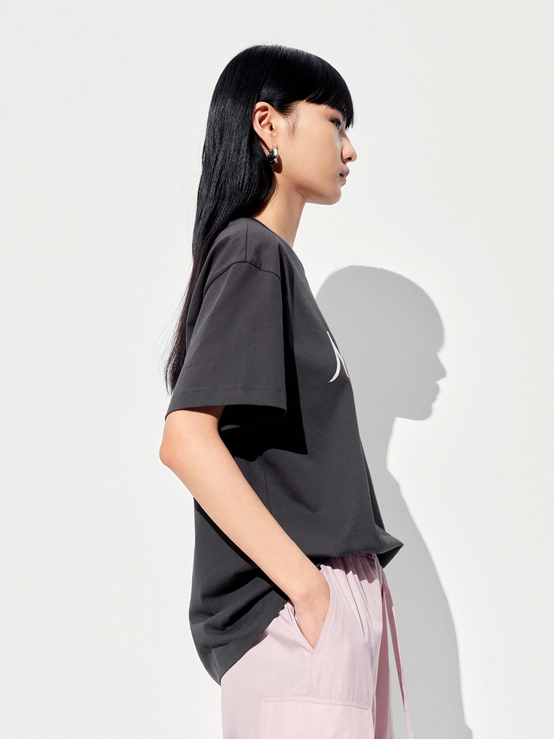 Letter Print Cotton T-shirt - Image 16